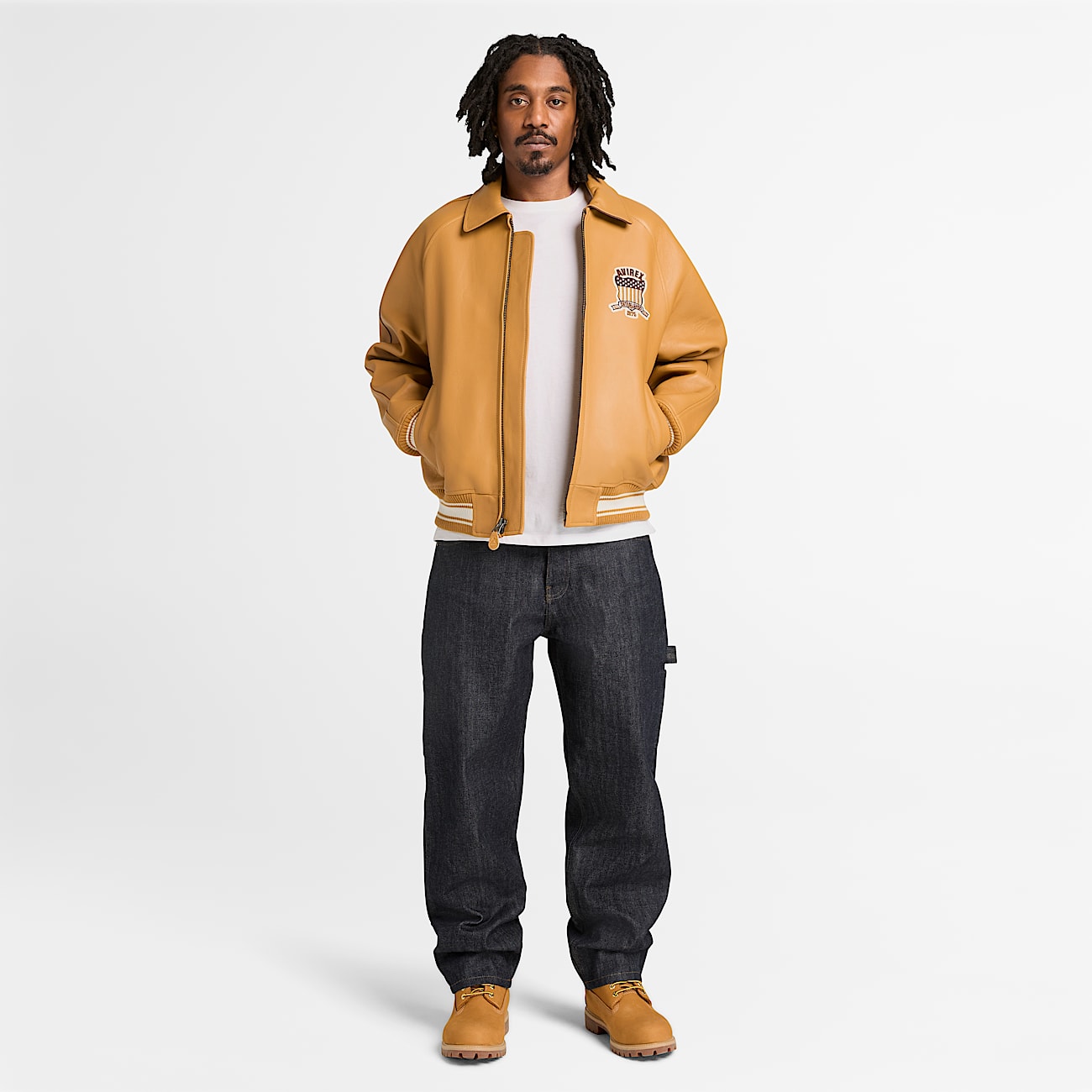 AVIREX イエロー ジャケット T-33/F-80 The Service 🚕 Avirex jacket - FASHION ICON YELLOW JACKET Belt