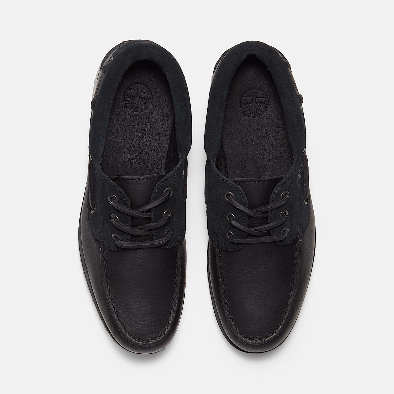 Timberland Authentic 3Eye Lug Handsewn Boat Shoe for Men in Black TBL Black ALT2