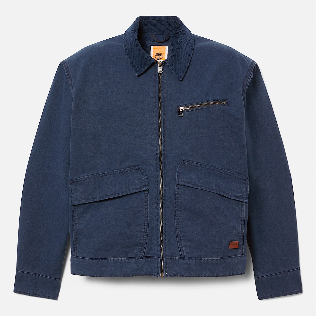 Washed Canvas Jacket for Men in Navy - 1