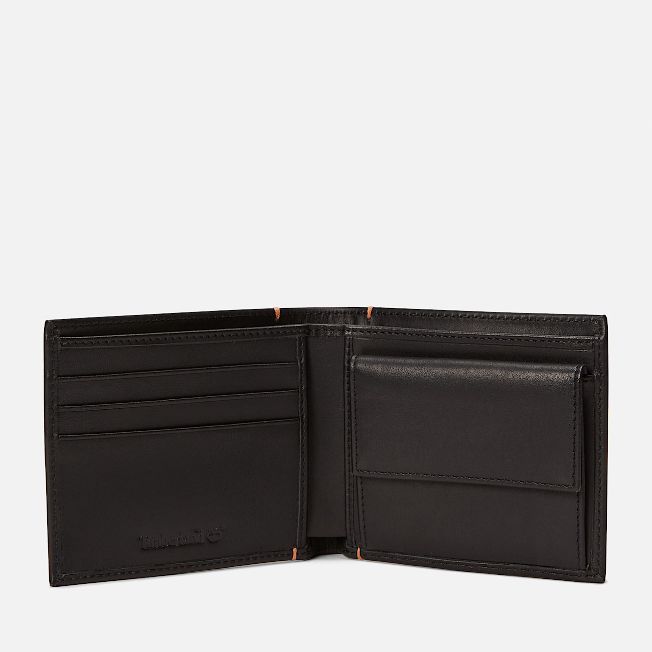 Cartera plegable de cuero con bolsillo monedero Riverton para hombre en negro - 2