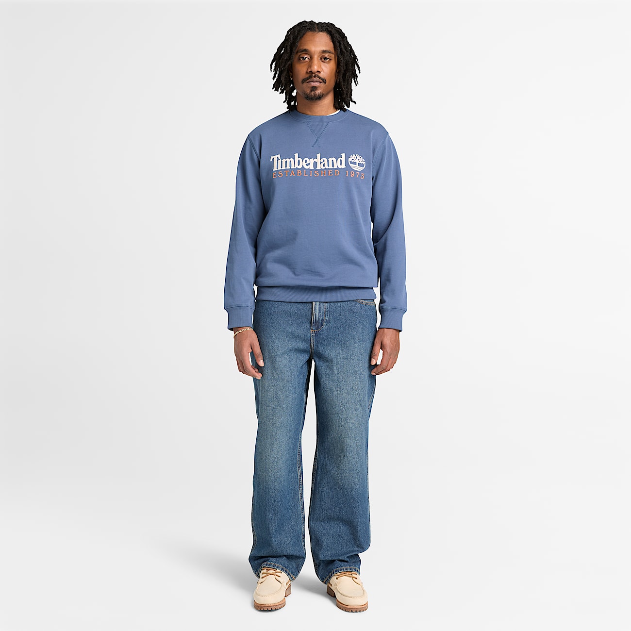 Sandown Embroidered Denim Trouser for Men in Blue TBL Blue ALT2