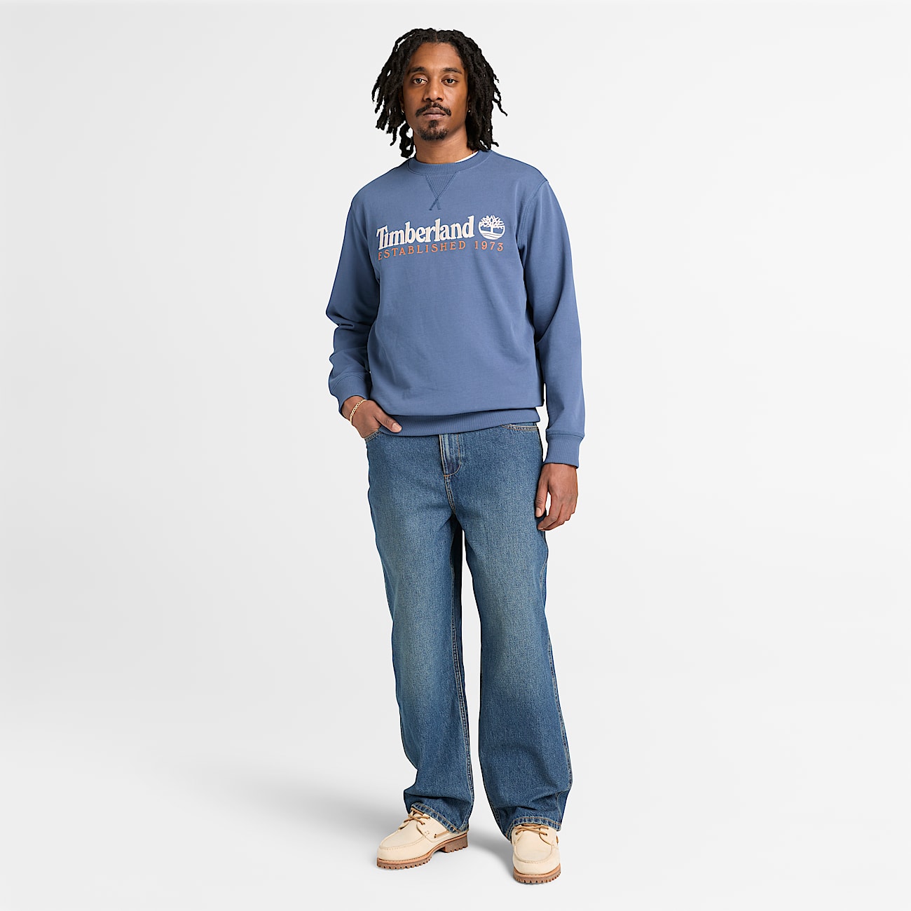Established 1973 Crewneck Sweatshirt for Men in Dark Blue - 3
