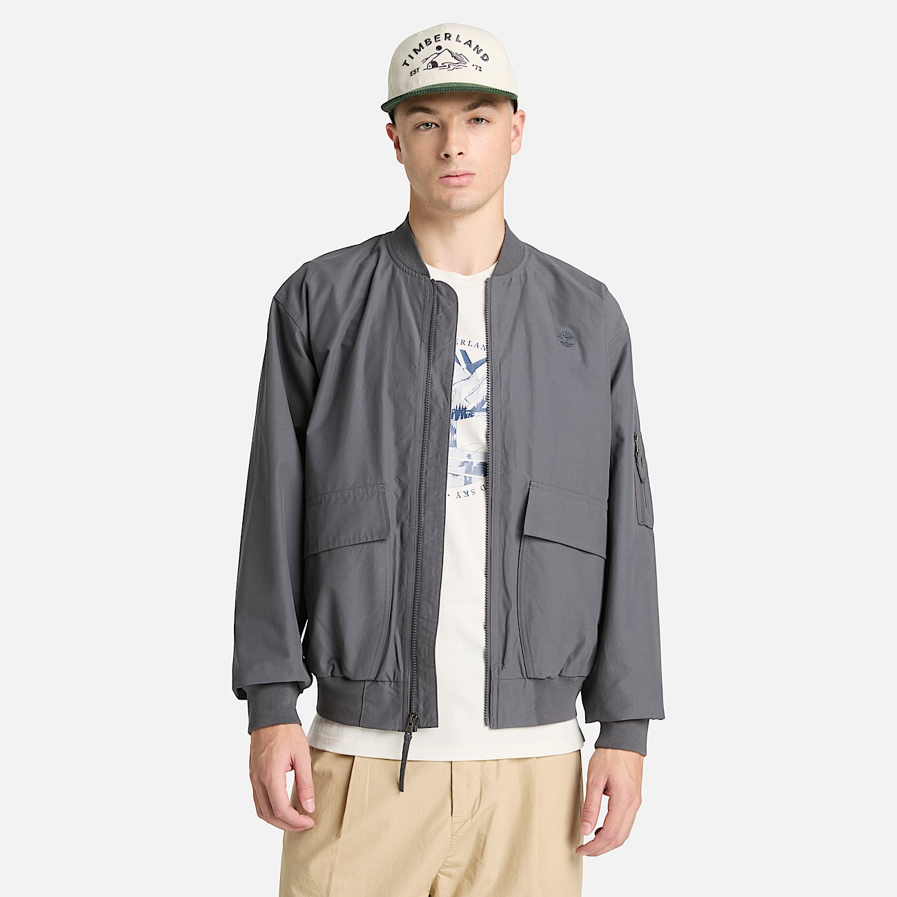 Durable Water Repellent Utility Bomber for Men in Black - 2