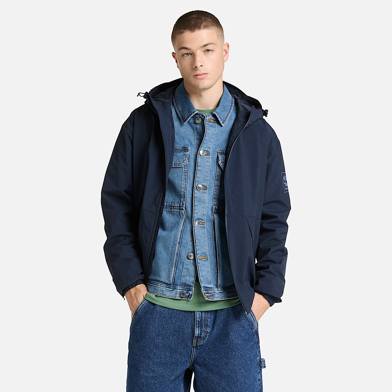 Winnick Waterproof Shell Jacket for Men in Dark Blue TBL Blue ALT1