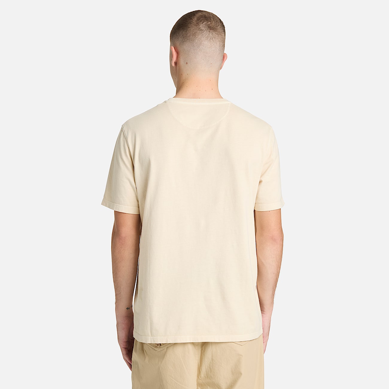 Dunstan River Garment Dyed Short-Sleeve T-Shirt for Men in Beige - 5