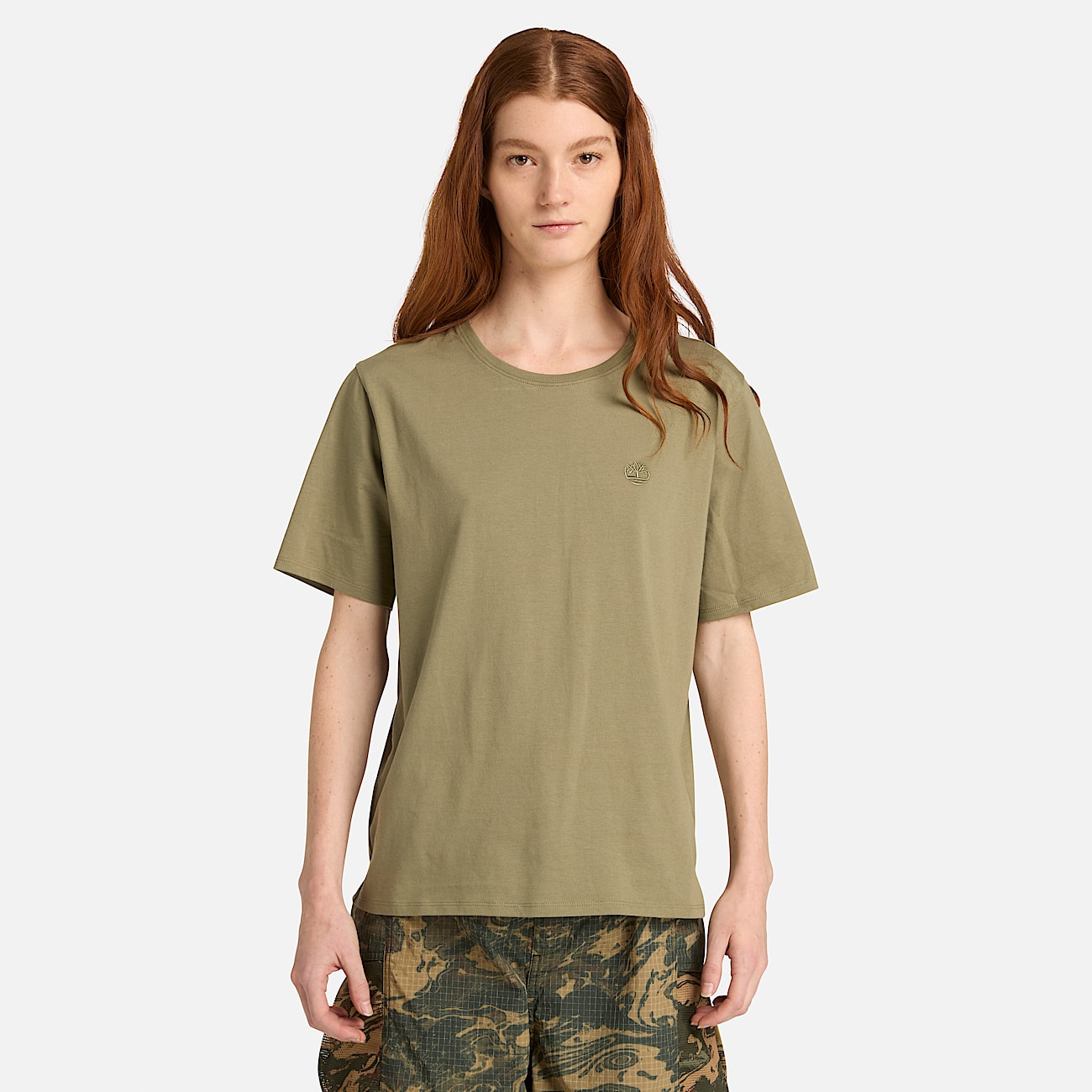 Tshirt de Manga Curta Dunstan para Mulher em castanho TBL castanho ALT1