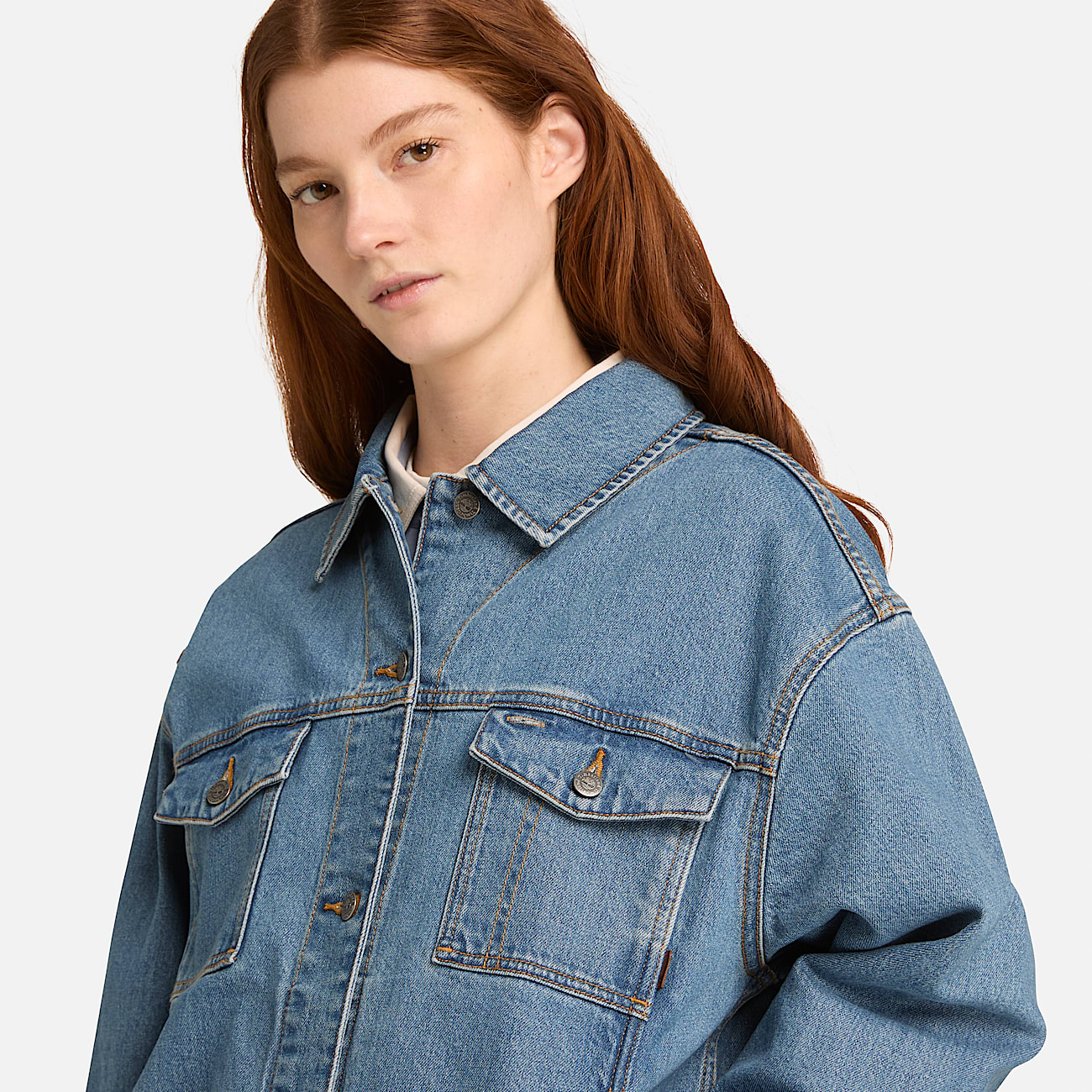 Archive Denim Jacket for Women in Light Blue TBL Blue ALT3