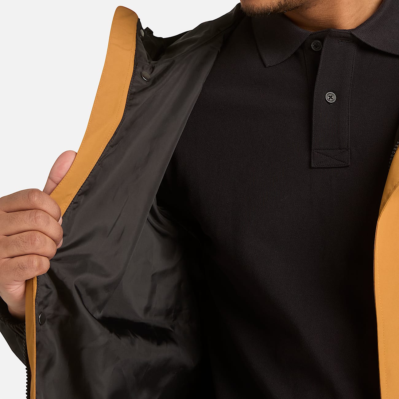 Casaco Impermeável para Homem em amarelo/preto - 4