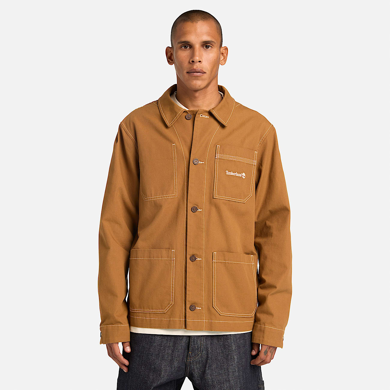 Chore Canvas Jacket in Dark Yellow - 4