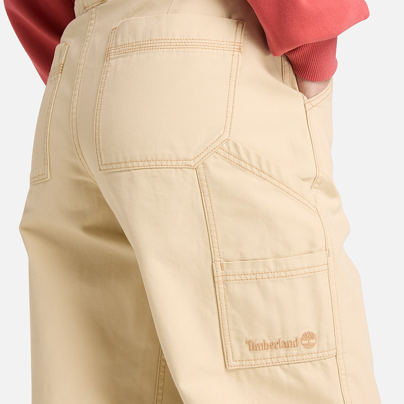 Gerade Hose aus Canvas fr Damen in Beige TBL Beige ALT3