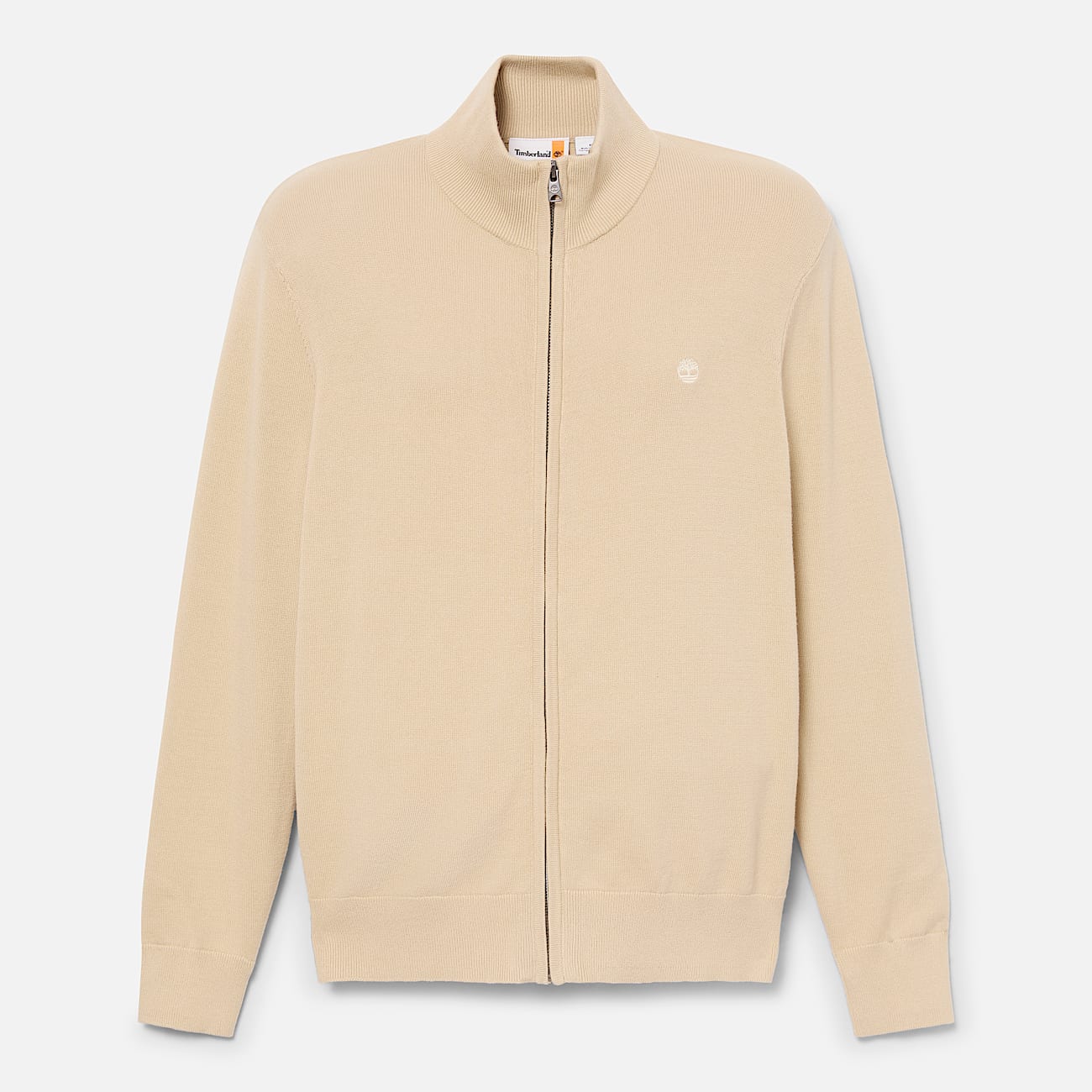 Johns River Baumwollpullover mit durchgehendem Reiverschluss fr Herren in Beige TBL Beige HERO