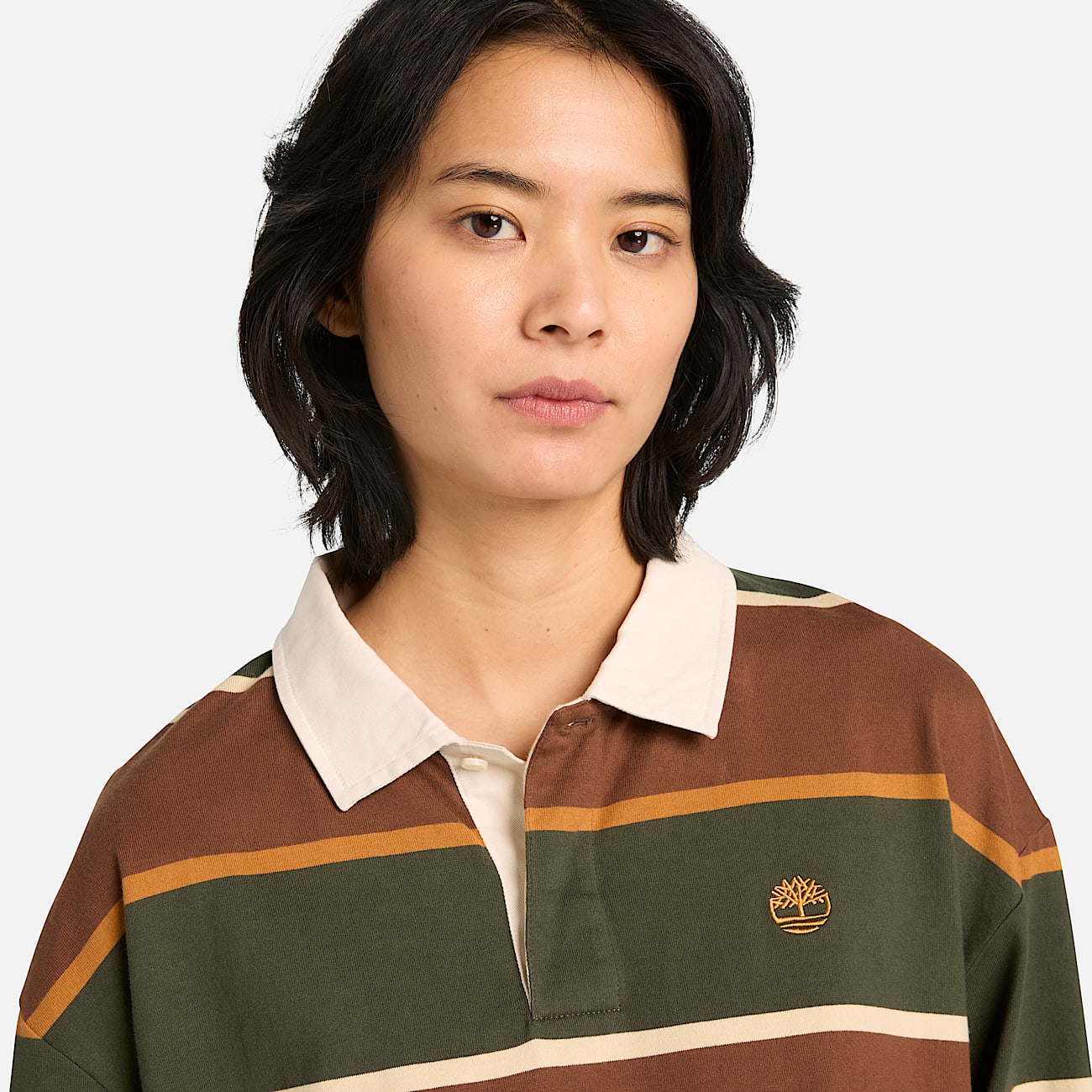 Polo de Râguebi Sem Género verde-escuro/castanho-escuro - 5