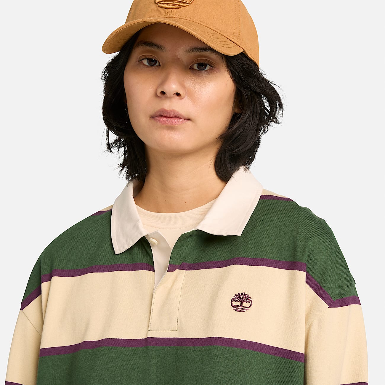 Polo de Rguebi Sem Gnero verdeescurobege TBL verde ALT4