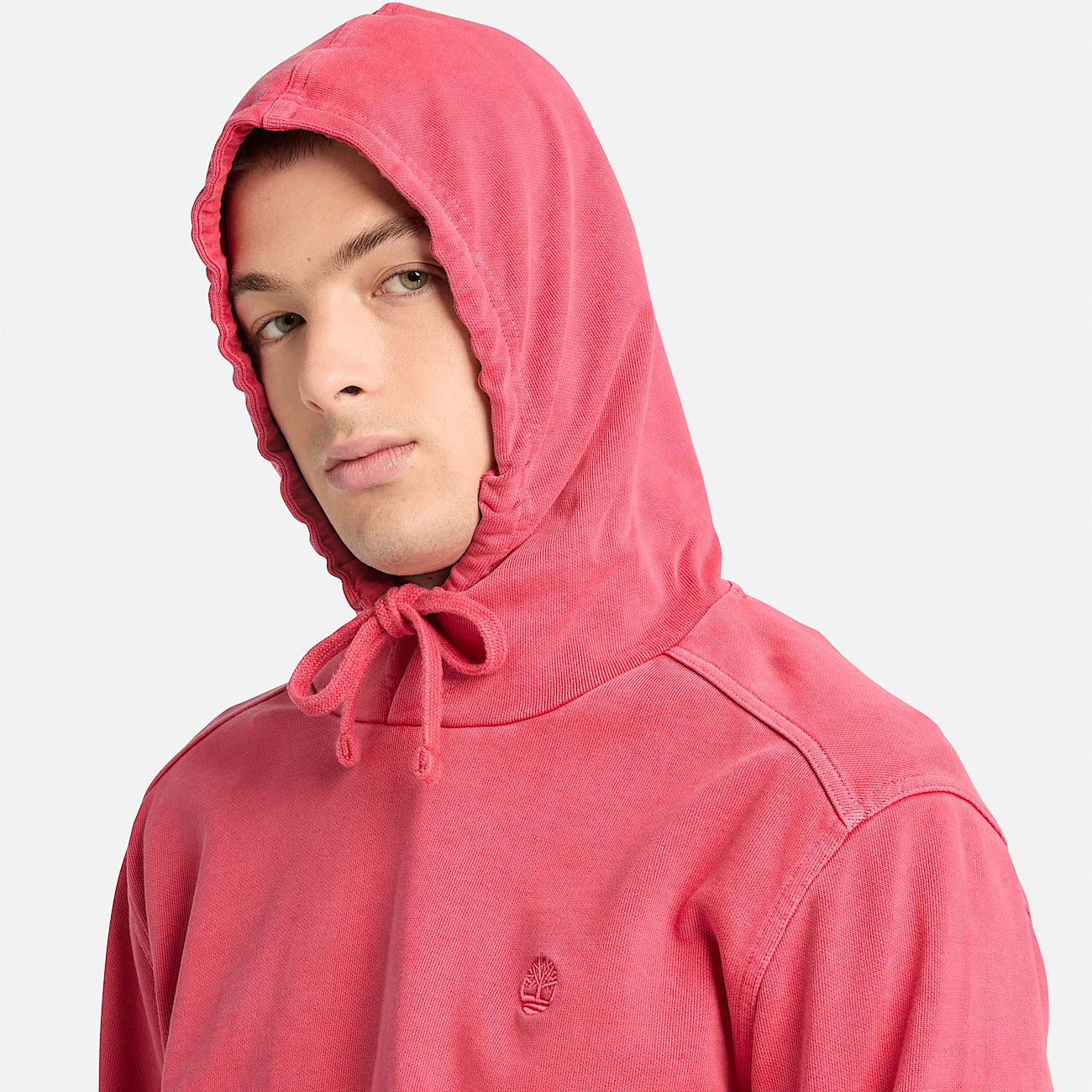 Merrymack River Garment Dyed Hoodie for Men in Red - 4