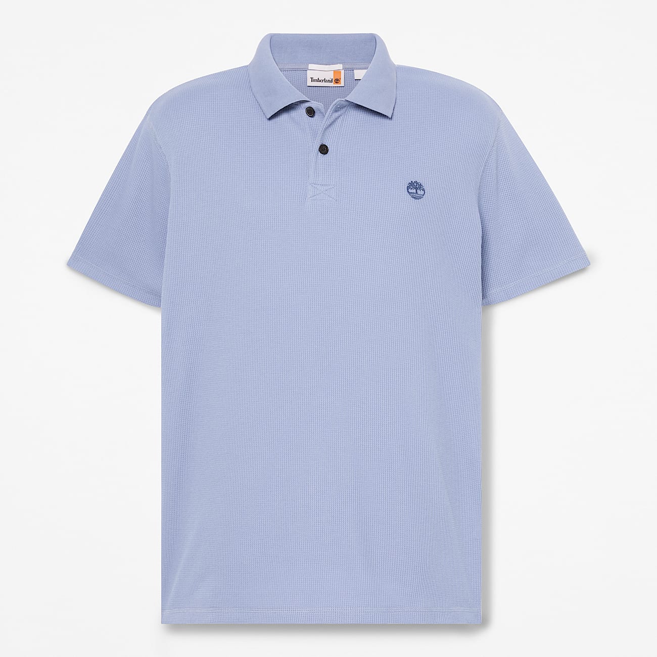 Wharf River Waffle Short-Sleeve Polo for Men in Blue - 1