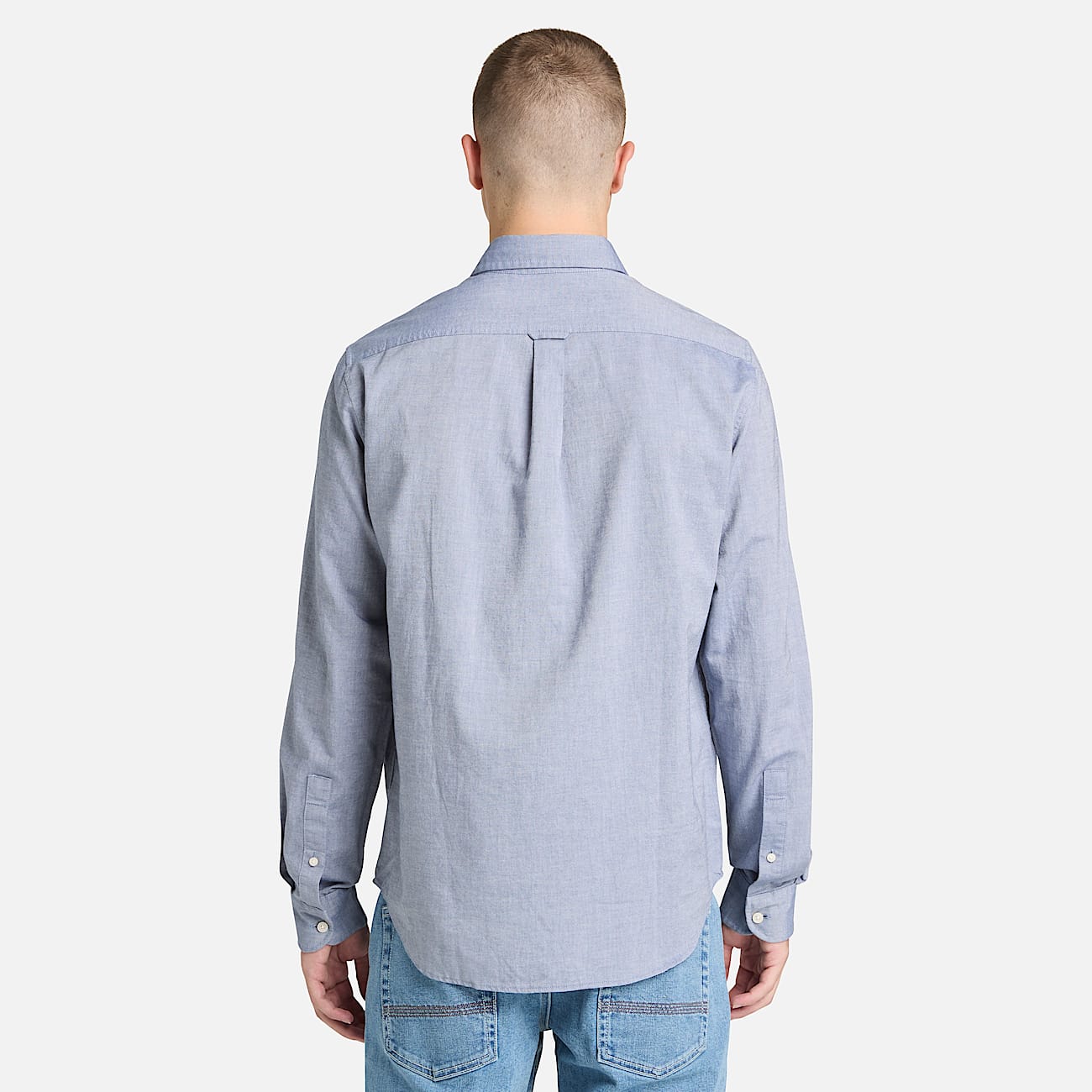 Gale River Oxford Langarmshirt fr Herren in Blau TBL Blau ALT8