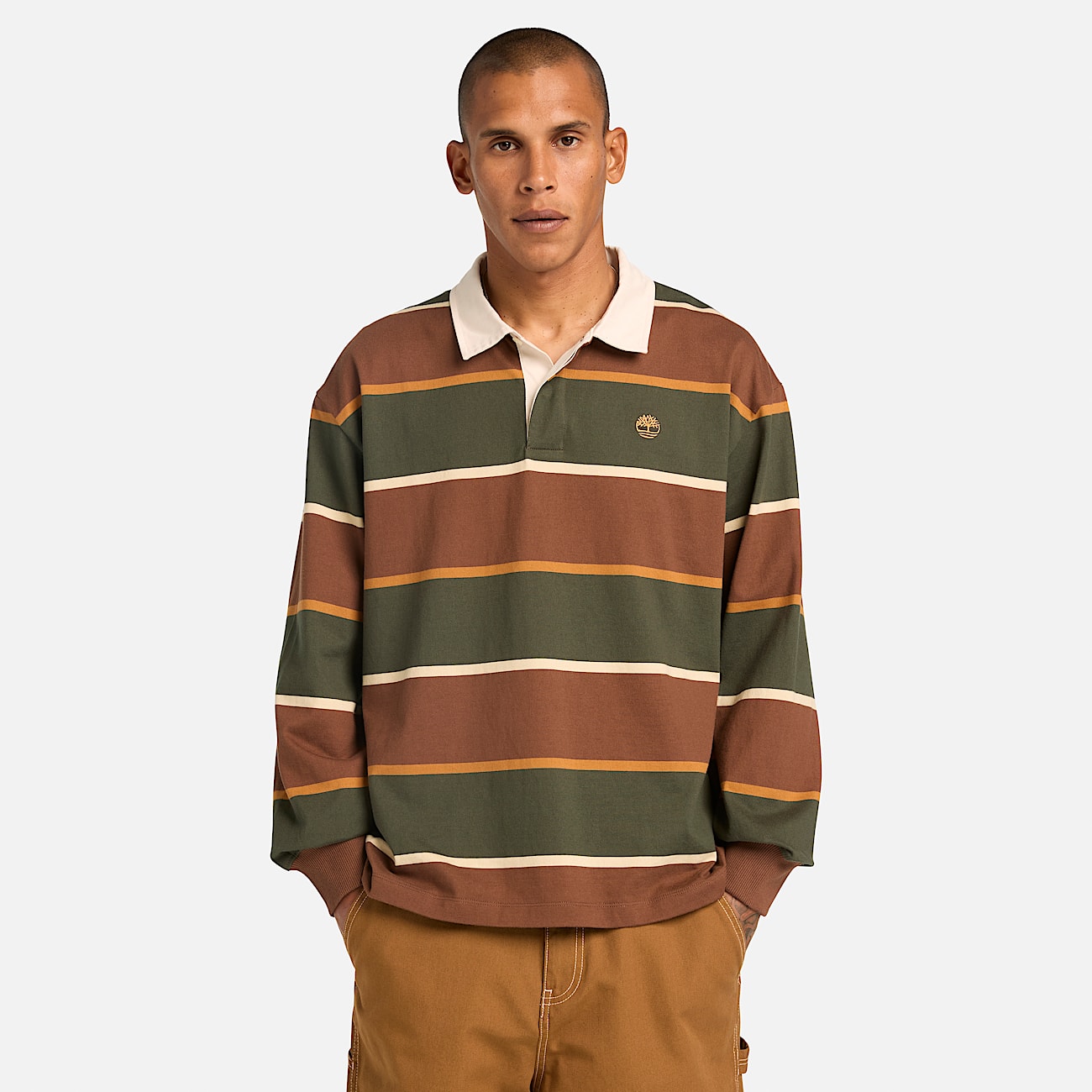 Polo de Rguebi Sem Gnero verdeescurocastanhoescuro TBL castanho ALT3