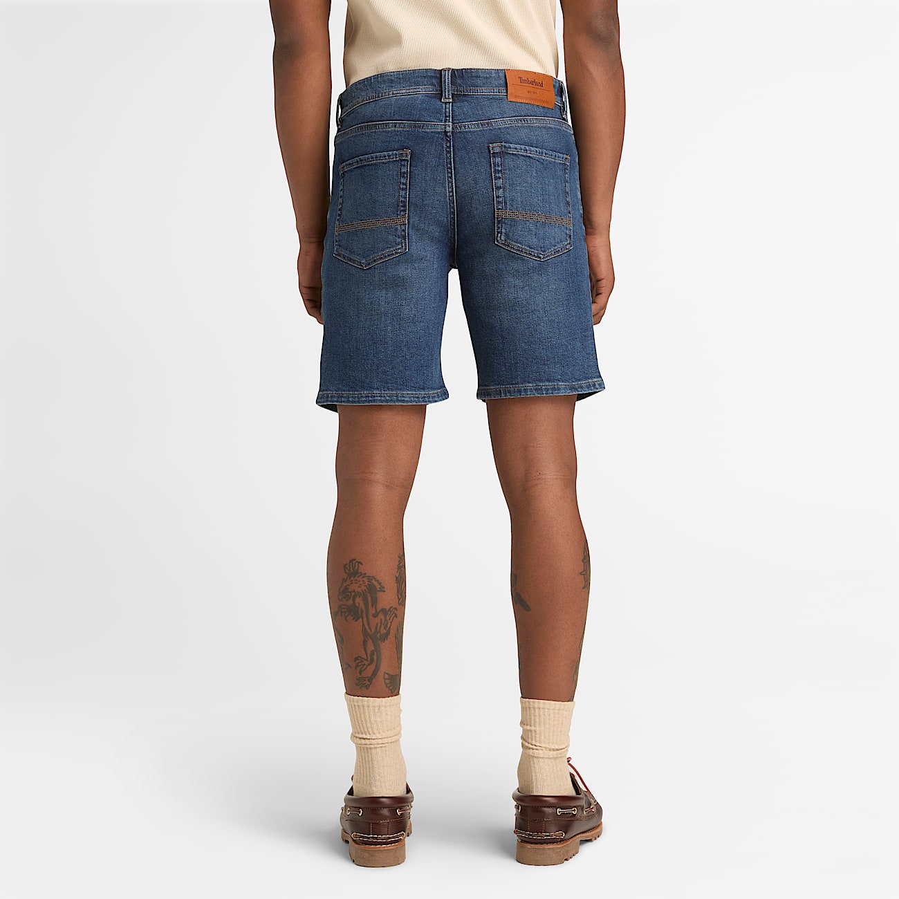 Stretch Denim Short for Men in Blue TBL Blue ALT8