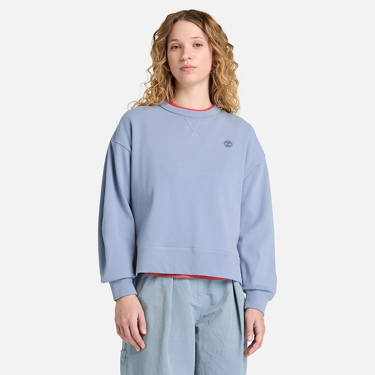 Camisola de Gola Redonda Lush para Mulher em azul - 2