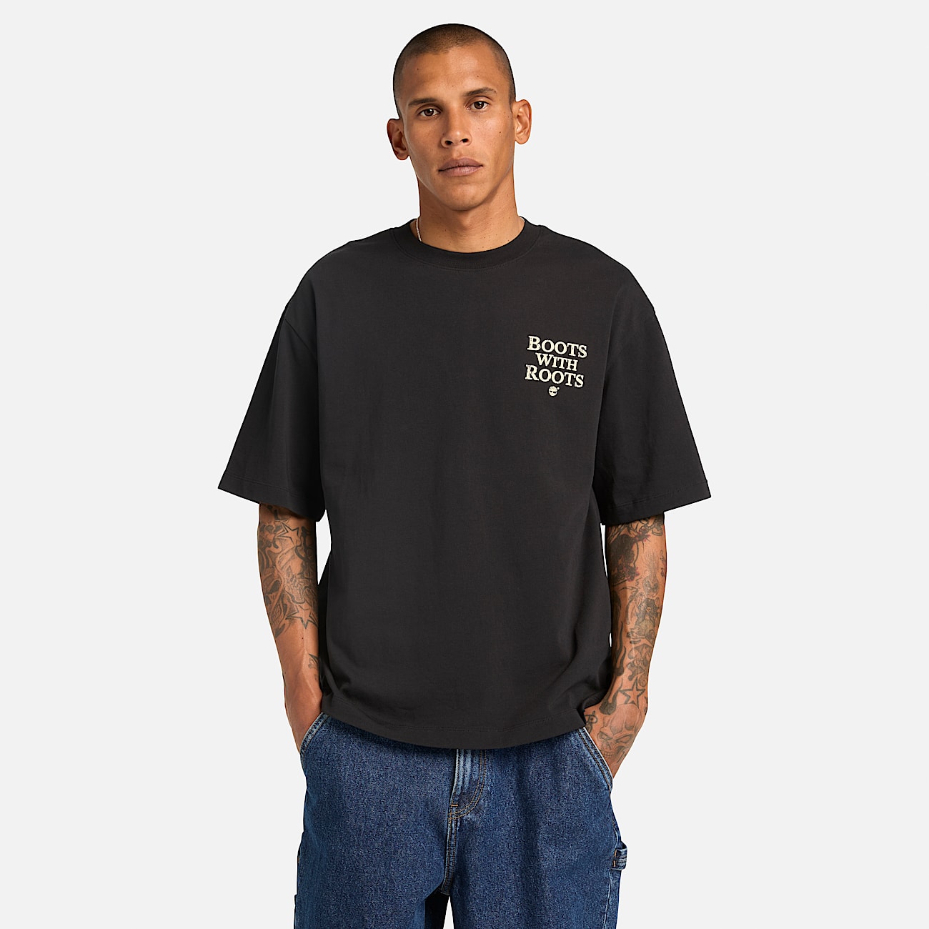 All Gender Timbs On My Feet TShirt in Schwarz TBL Schwarz ALT3