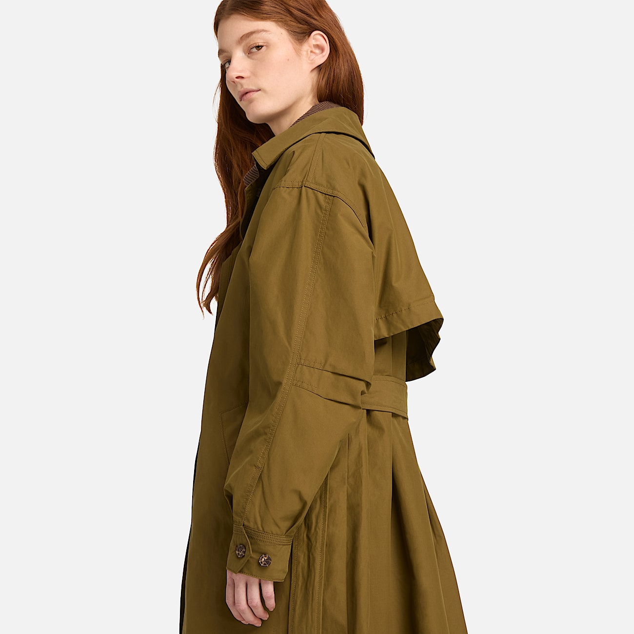 Impermable long pour femme en vert fonc TBL Verte ALT3