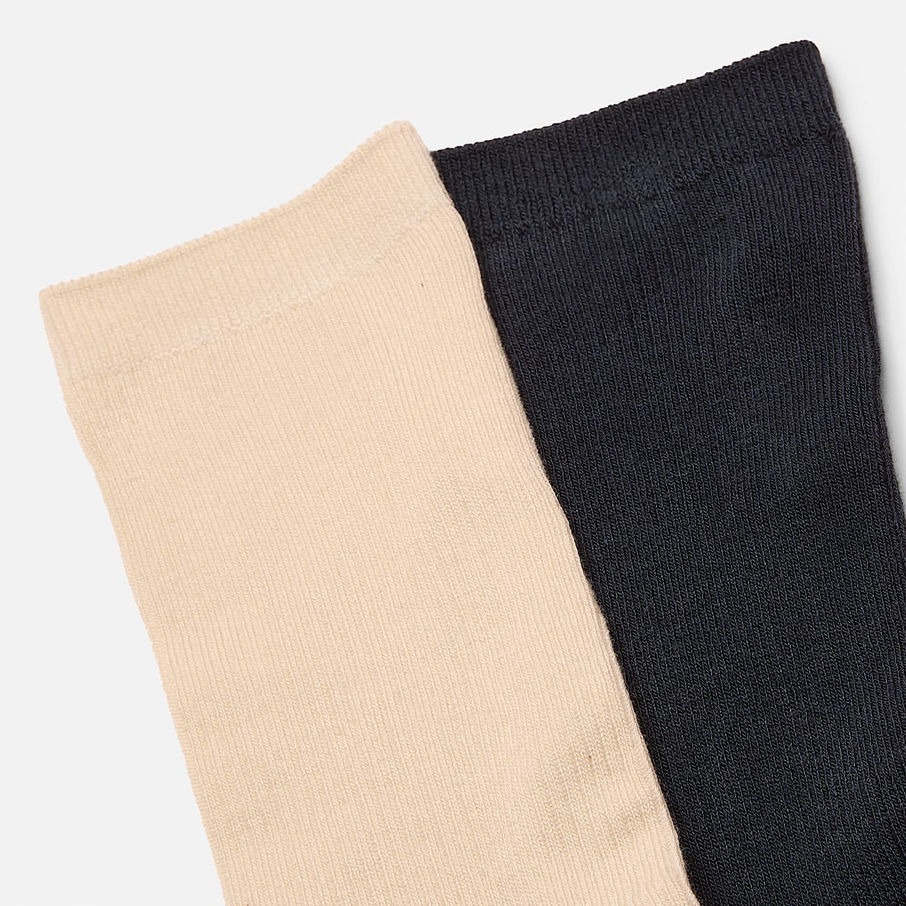 Lightweight 2-Pack Rib Crew Sock in White - 2