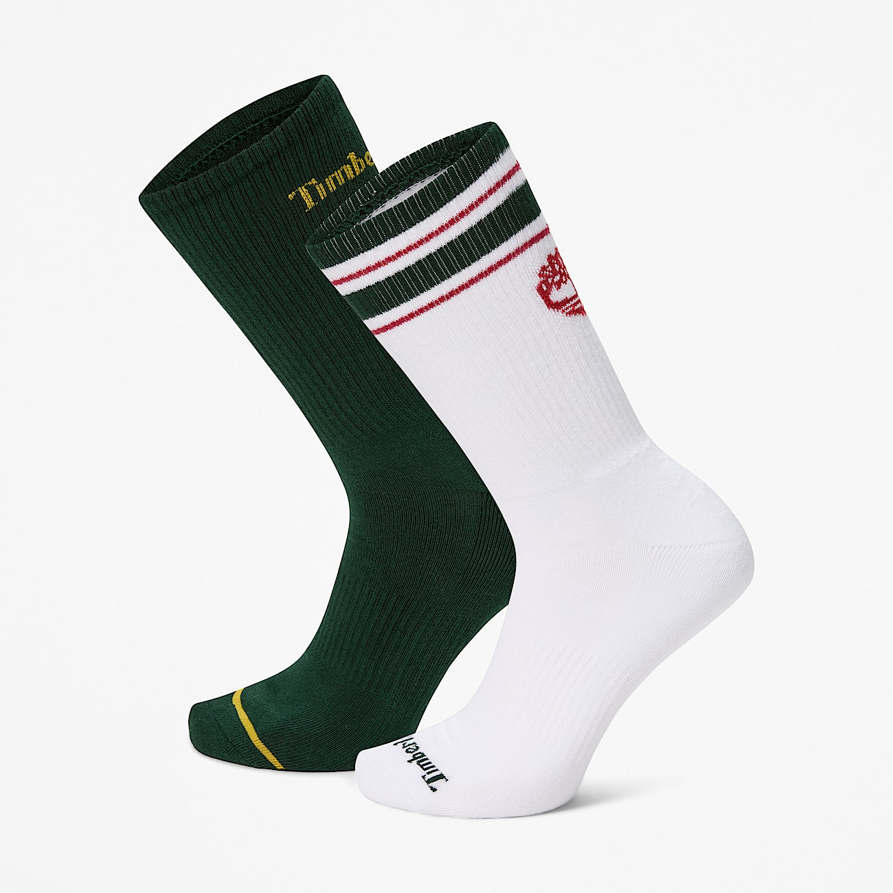 Retro Logo 2-Pack Crew Sock in Dark Green - 1