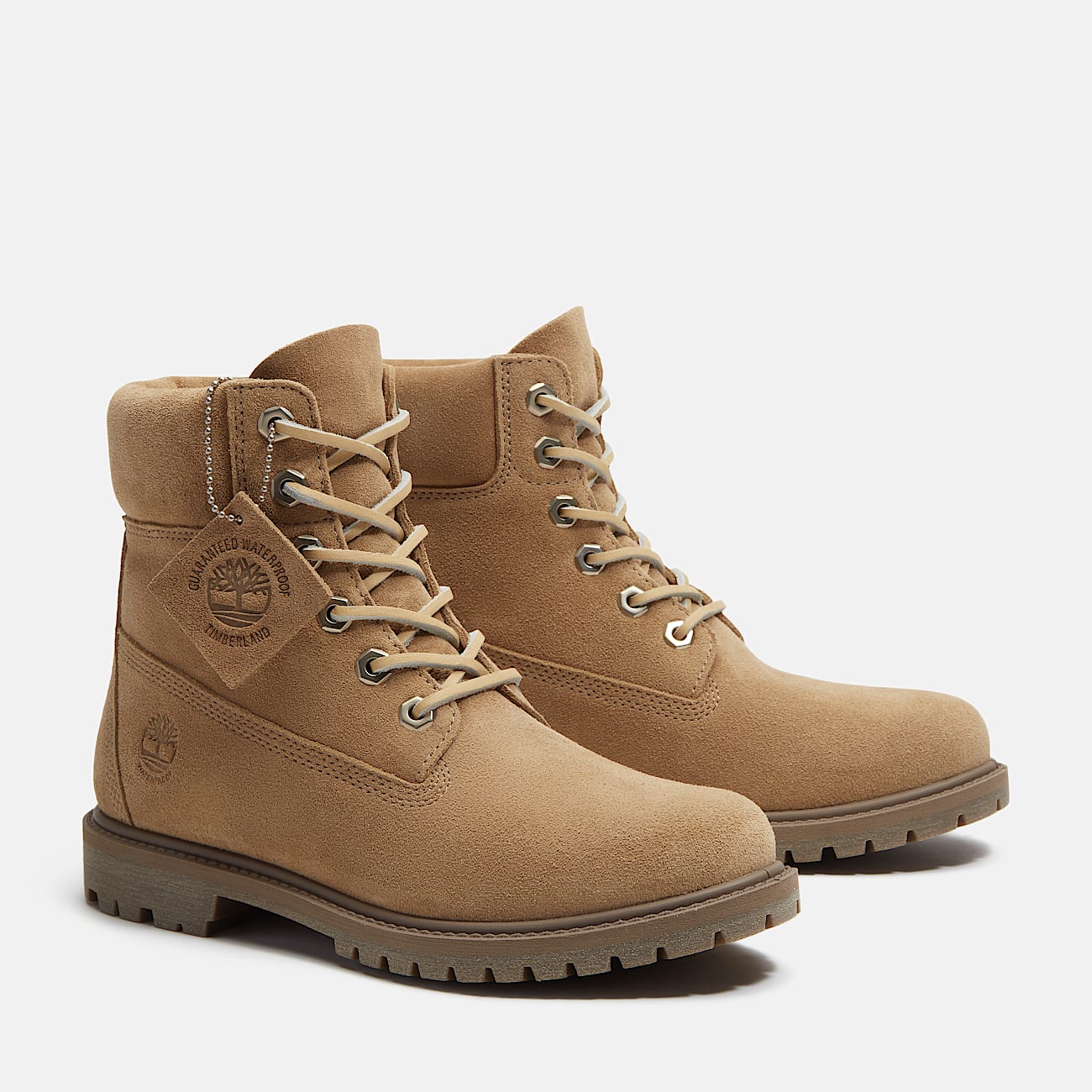 Bota Impermevel Timberland Mix Tape 6 Inch para Mulher em bege TBL bege ALT4
