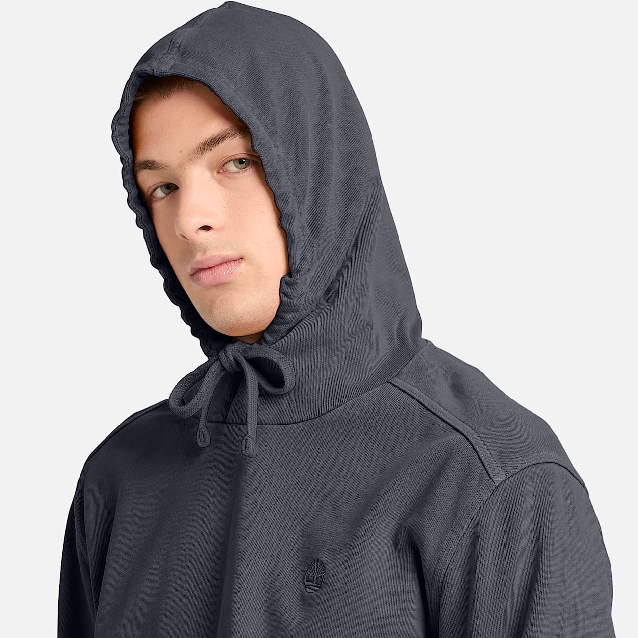 Merrymack River Garment Dyed Hoodie for Men in Black - 4