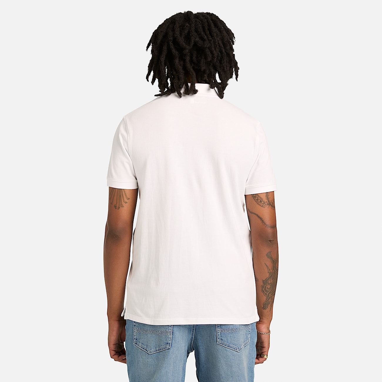 Polo de Manga Curta com Elasticidade Millers River para Homem em branco - 5