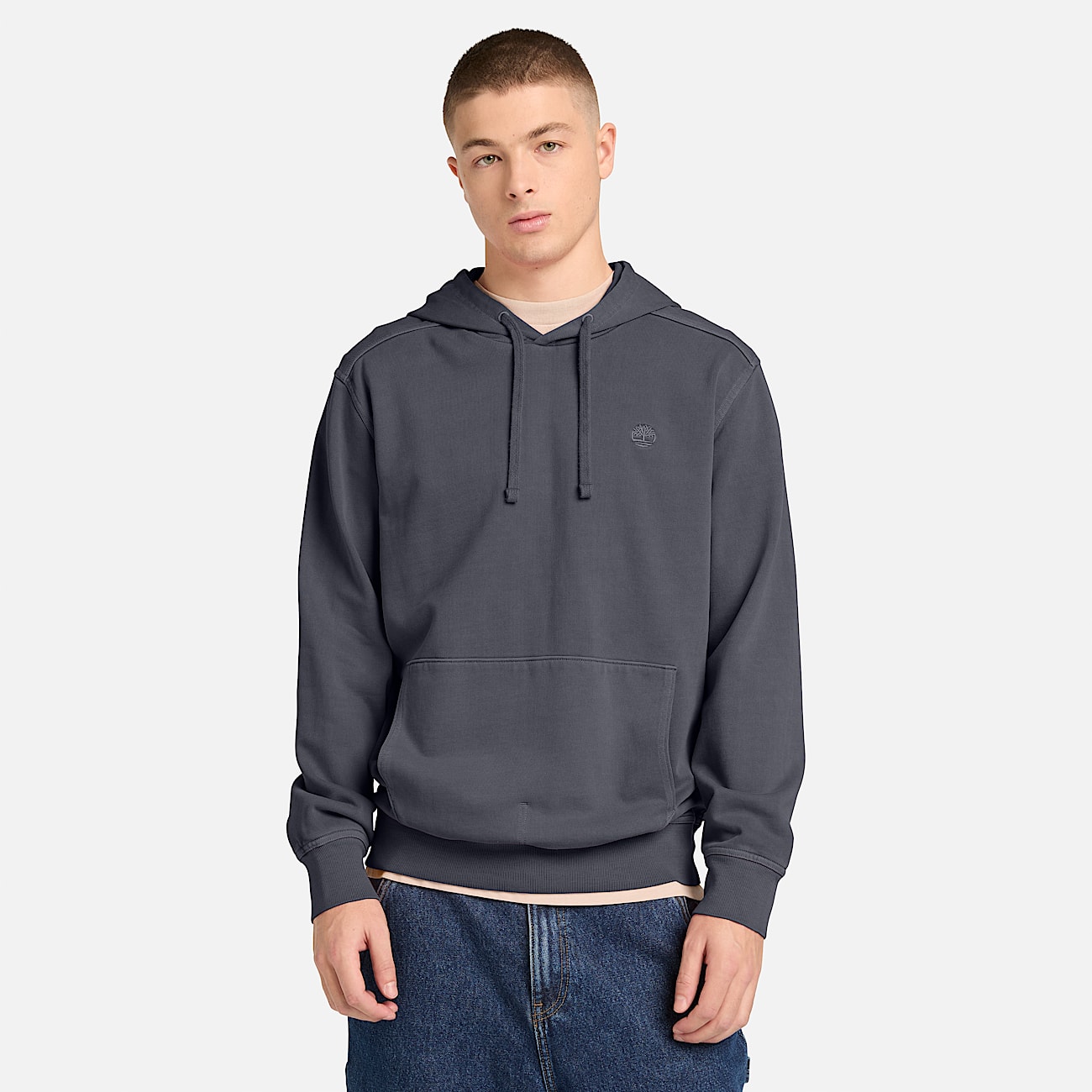 Sudadera con diseo teido en prenda Merrymack River para hombre en gris oscuro TBL gris ALT1