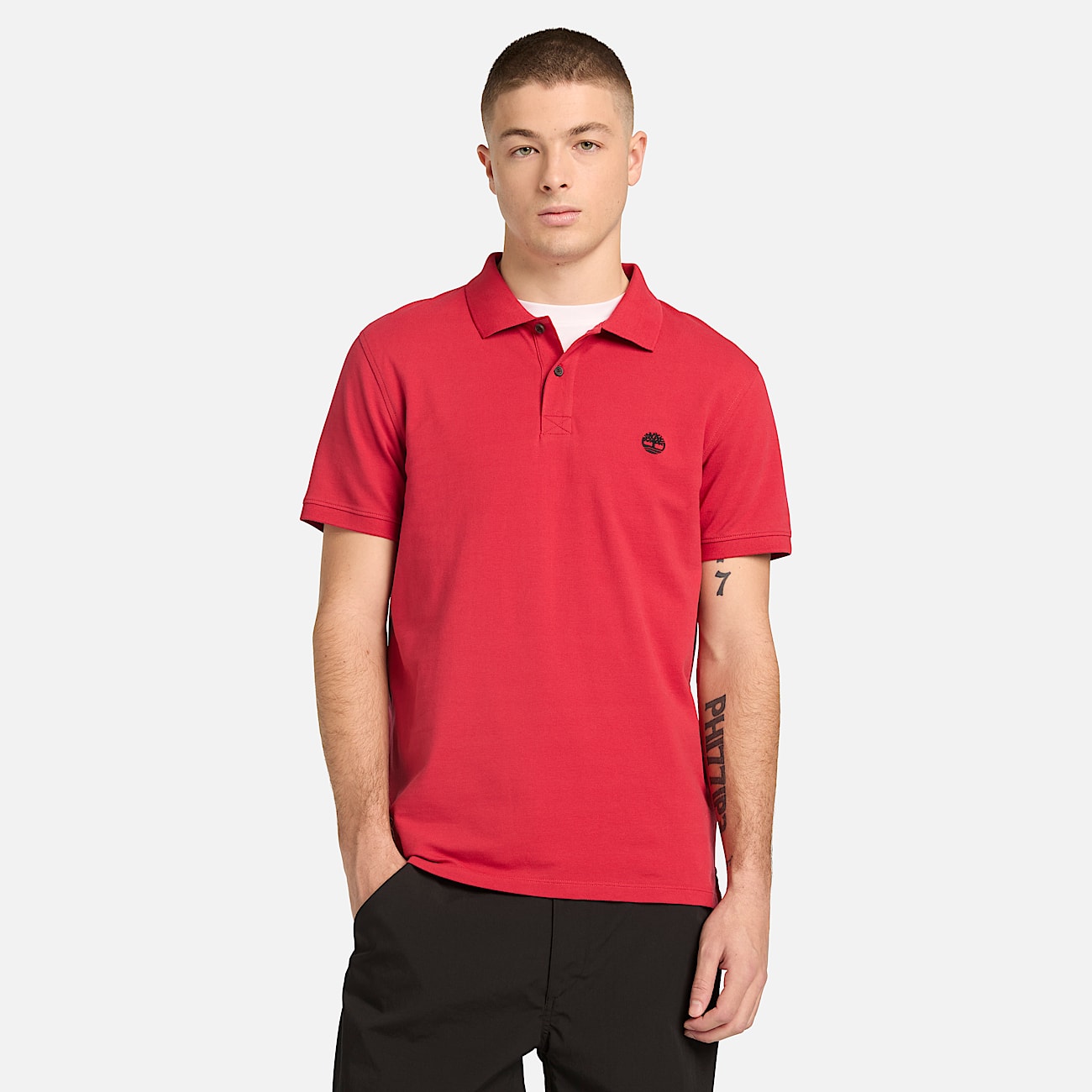 Polo de Manga Curta com Elasticidade Millers River para Homem em Vermelho - 2