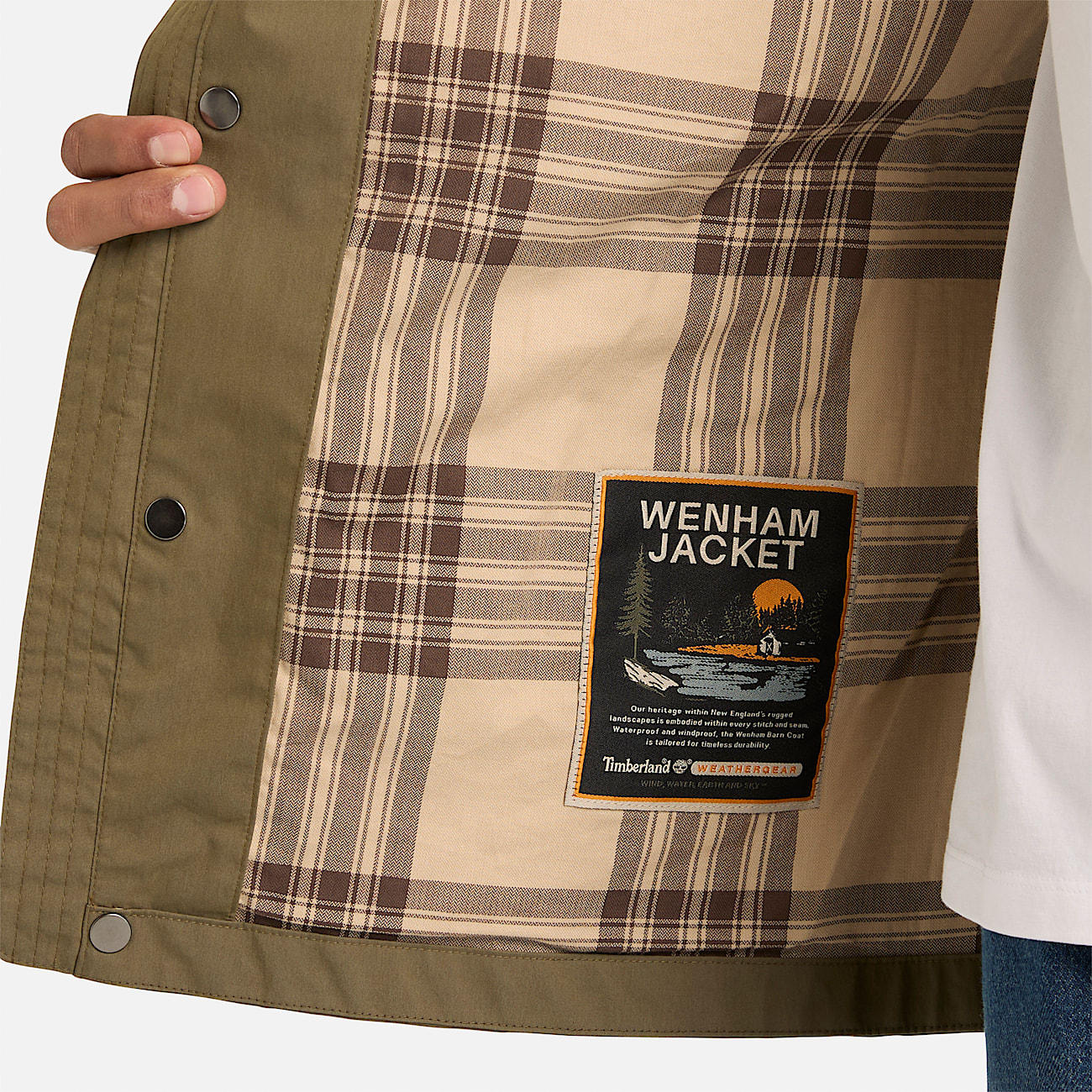 Wenham Waterproof Barn Coat for Men in Green - 4