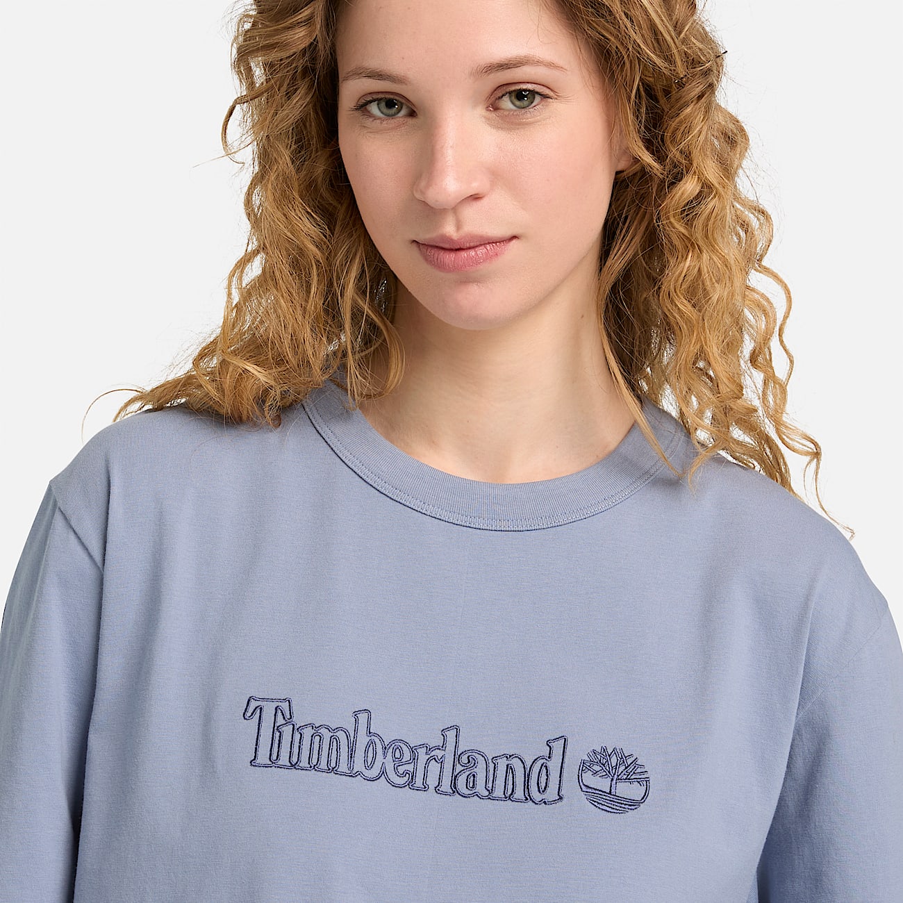 T-shirt de Manga Curta Lush para Mulher em azul - 4