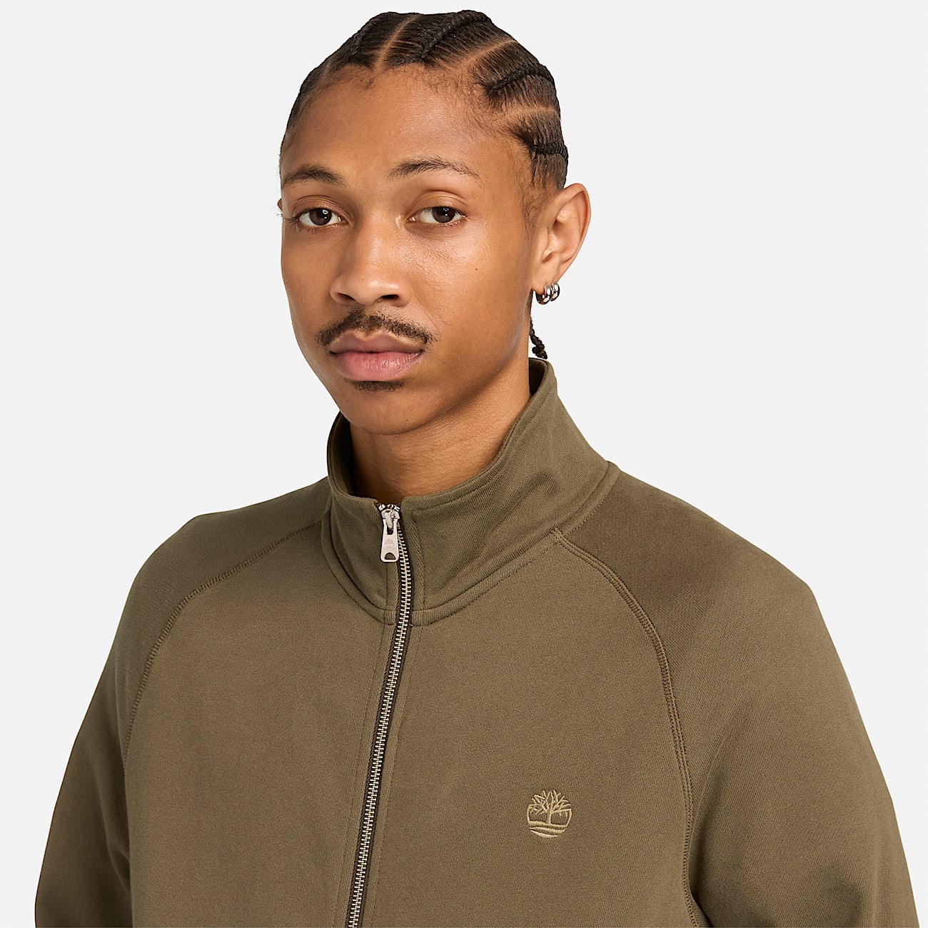 Exeter River Full Zip Sweatshirt for Men in Green/Brown - 4