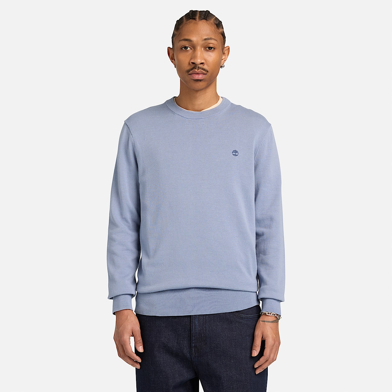 Camisola de Algodo Williams River para Homem em azul TBL azul ALT1