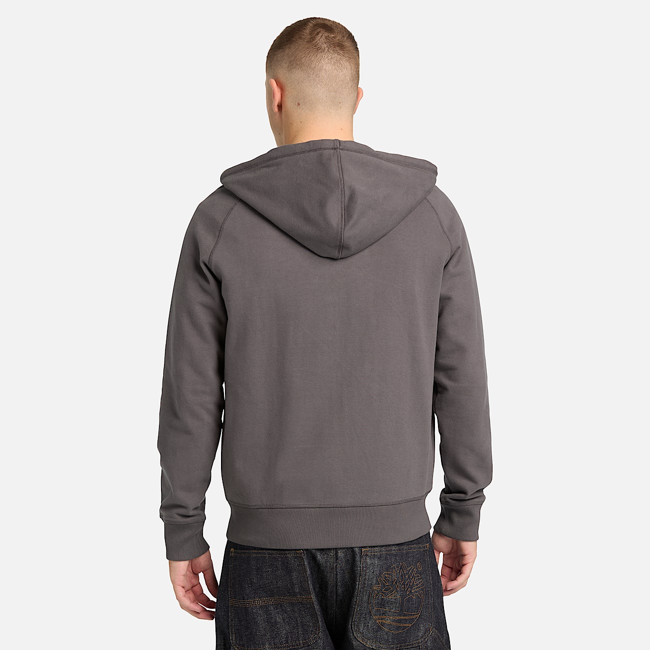 Sudadera con capucha y cremallera integral Exeter River para hombre en gris oscuro TBL gris ALT8