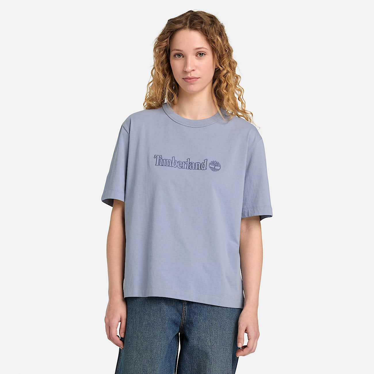 Tshirt de Manga Curta Lush para Mulher em azul TBL azul ALT1