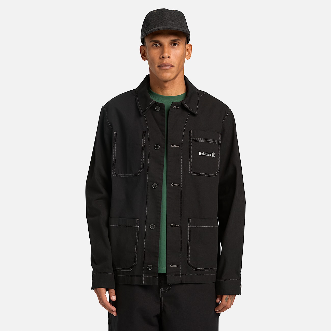 Chore Canvas Jacket in Black - 4