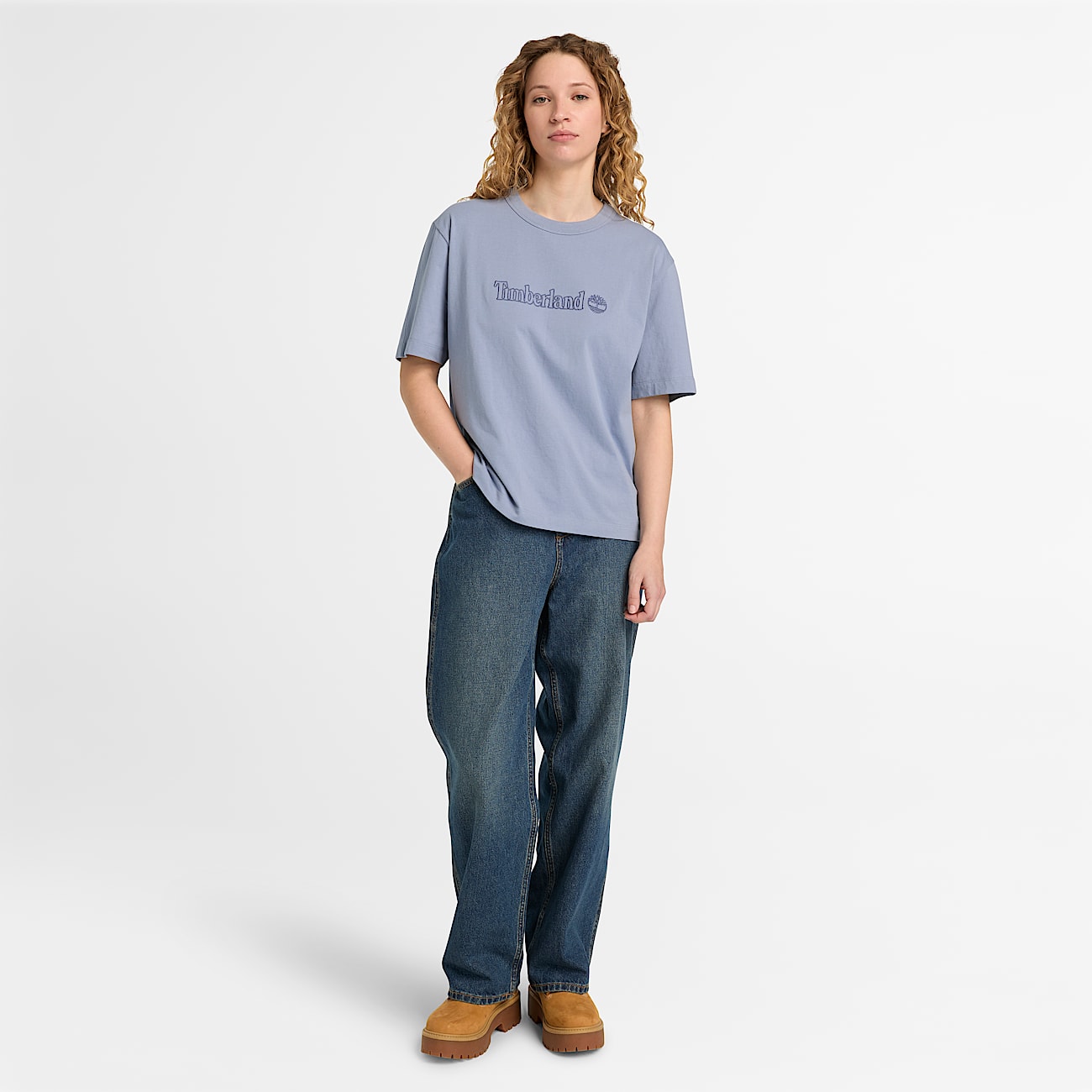 Tshirt de Manga Curta Lush para Mulher em azul TBL azul ALT2