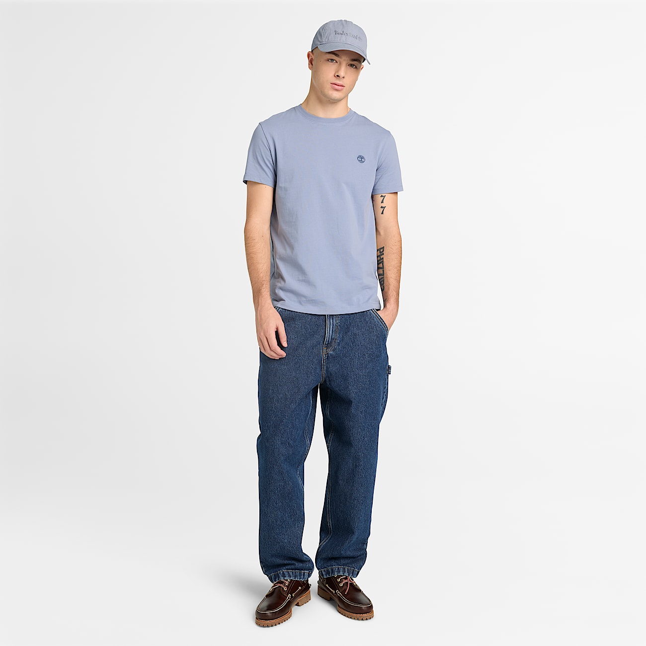 Dunstan River ShortSleeve TShirt for Men in Blue TBL Blue ALT2