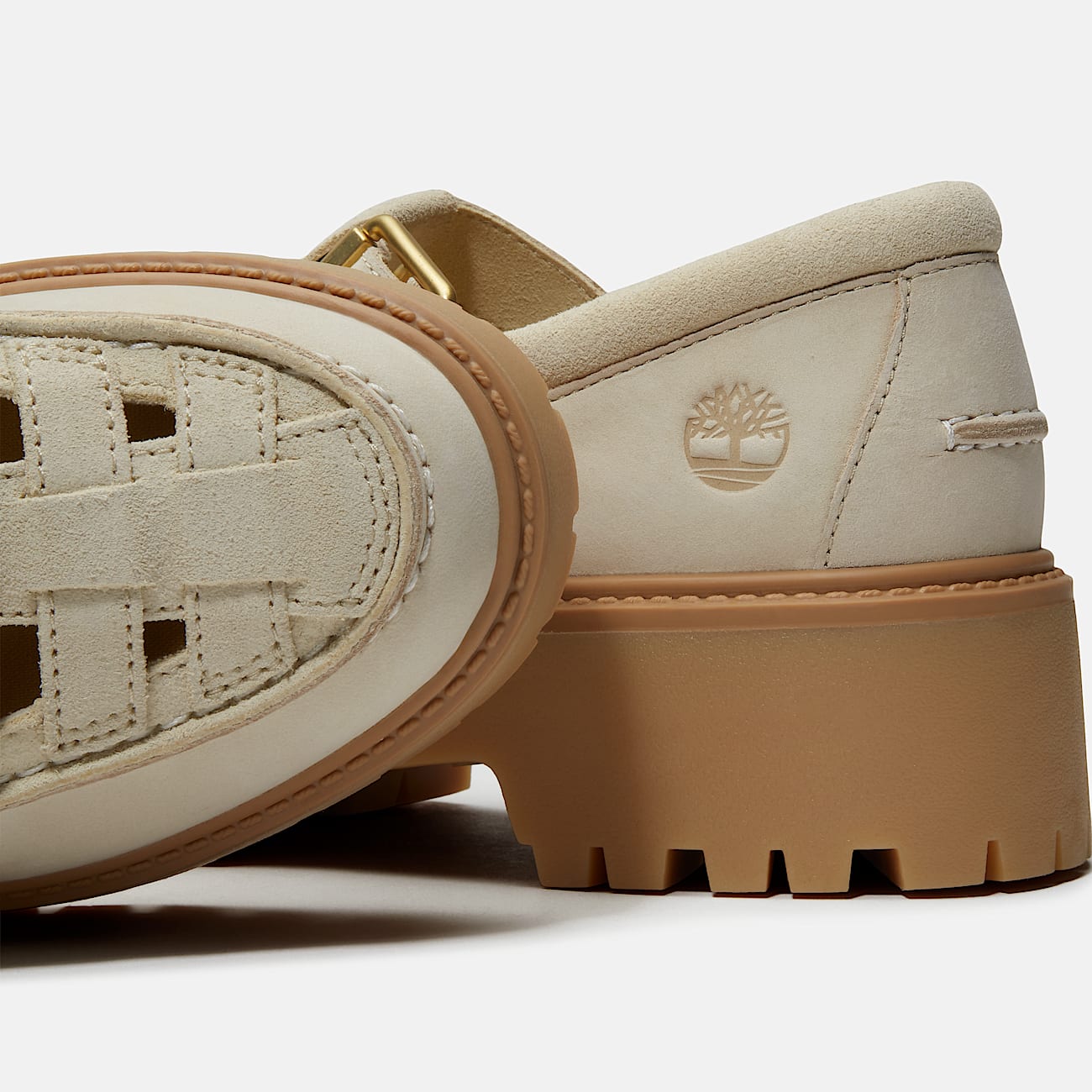 Sapato Plataforma com Fivela Stone Street para Mulher em bege-claro - 9