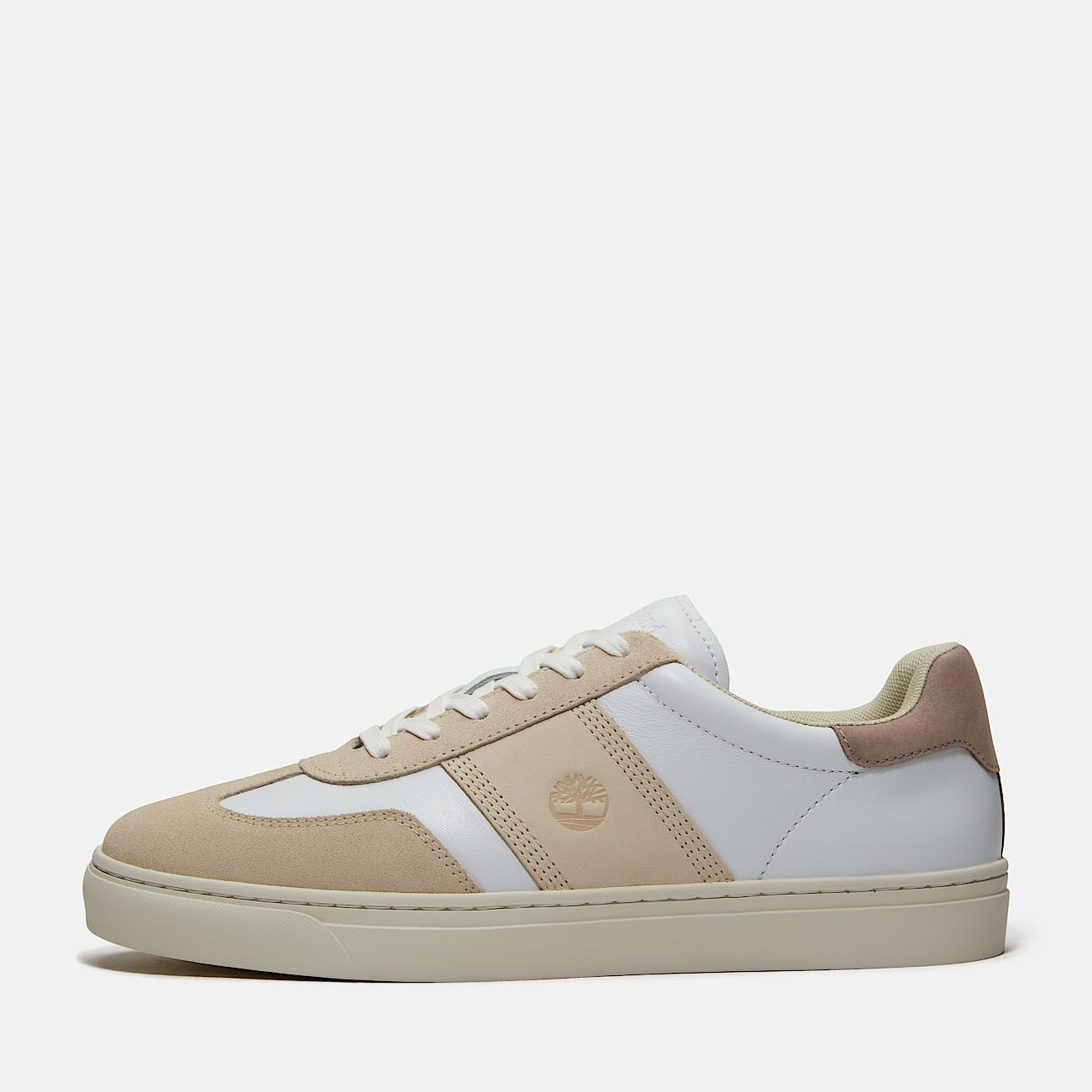 Lisbon Street Trainer for Men in White/Light Beige - 8