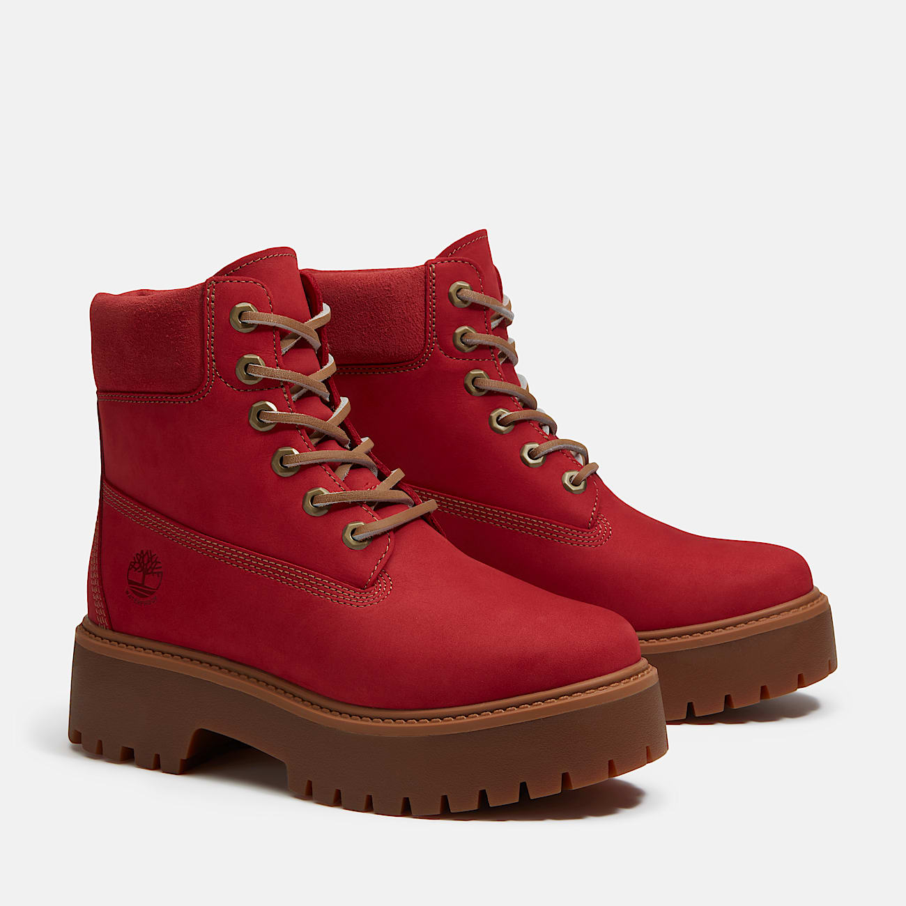 Bota Plataforma Impermeável Stone Street 6-Inch para Mulher em Vermelho - 4