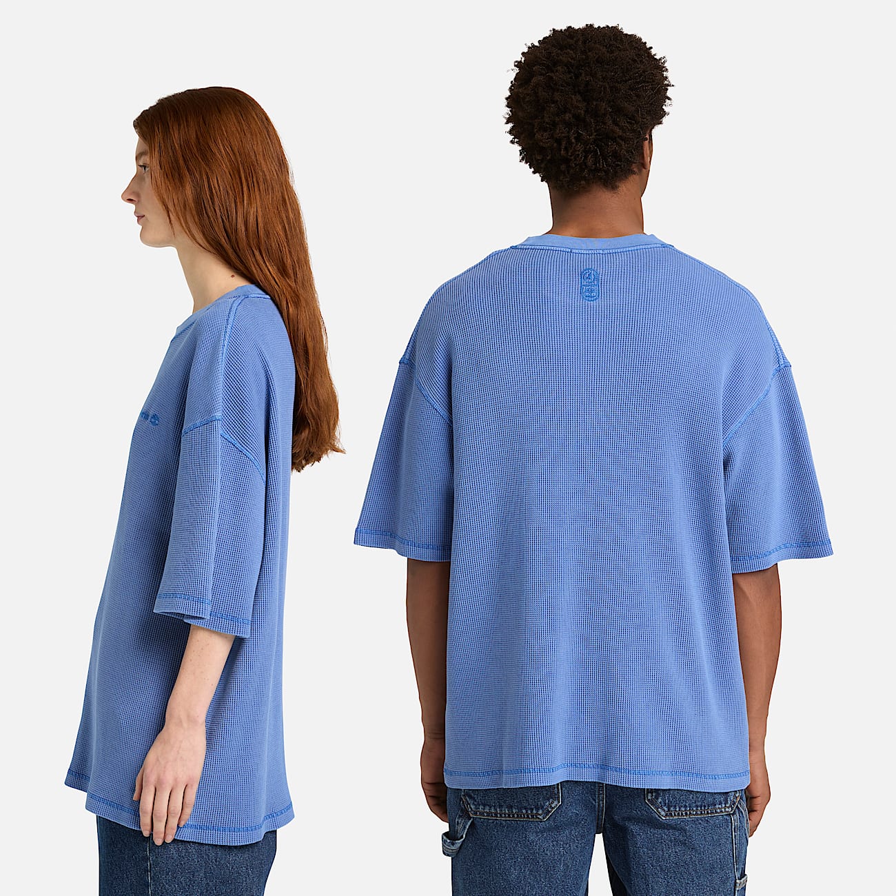 All Gender Waffle T-Shirt in Blue - 3