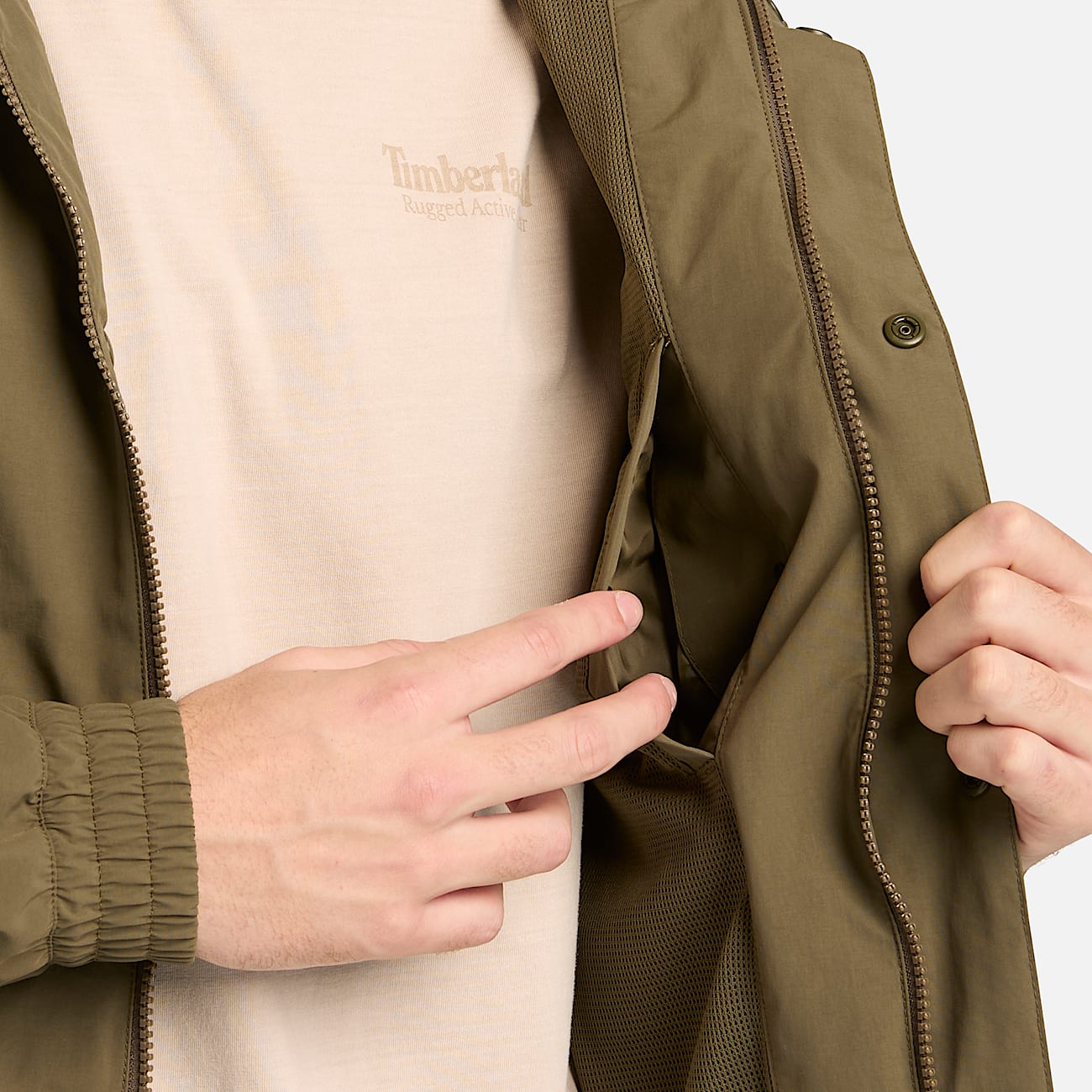 Waterproof Bomber for Men in Green - 4