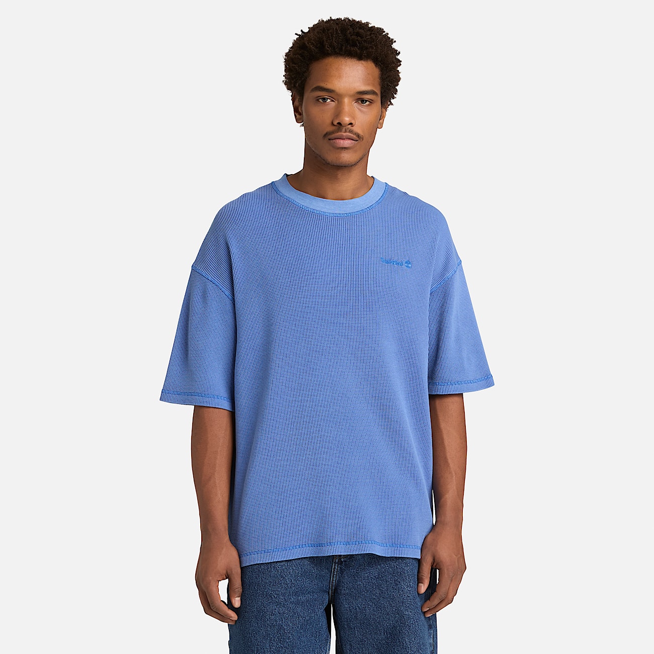 Tshirt Waffle Sem Gnero em azul TBL azul ALT3