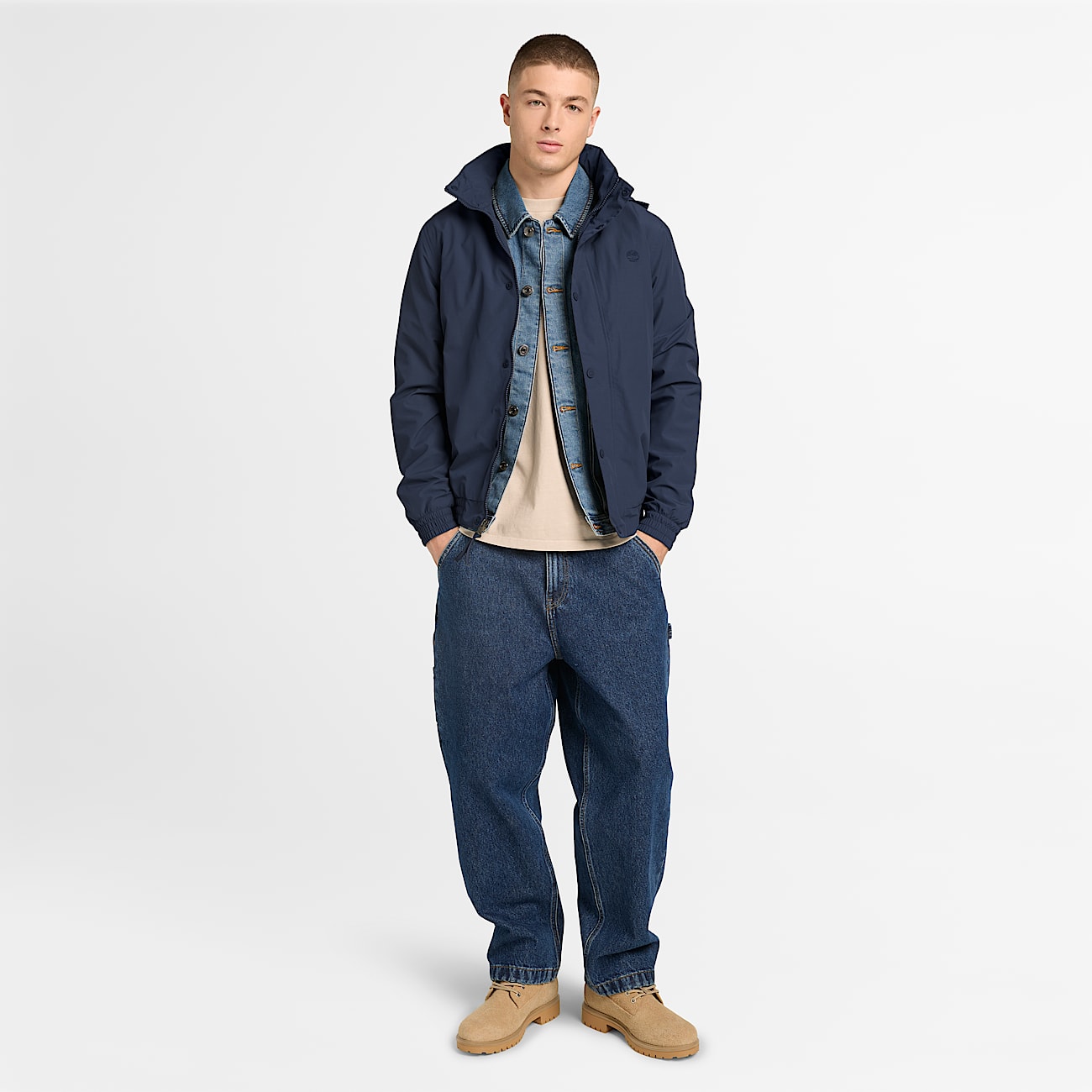 Waterproof Bomber for Men in Dark Blue - 3