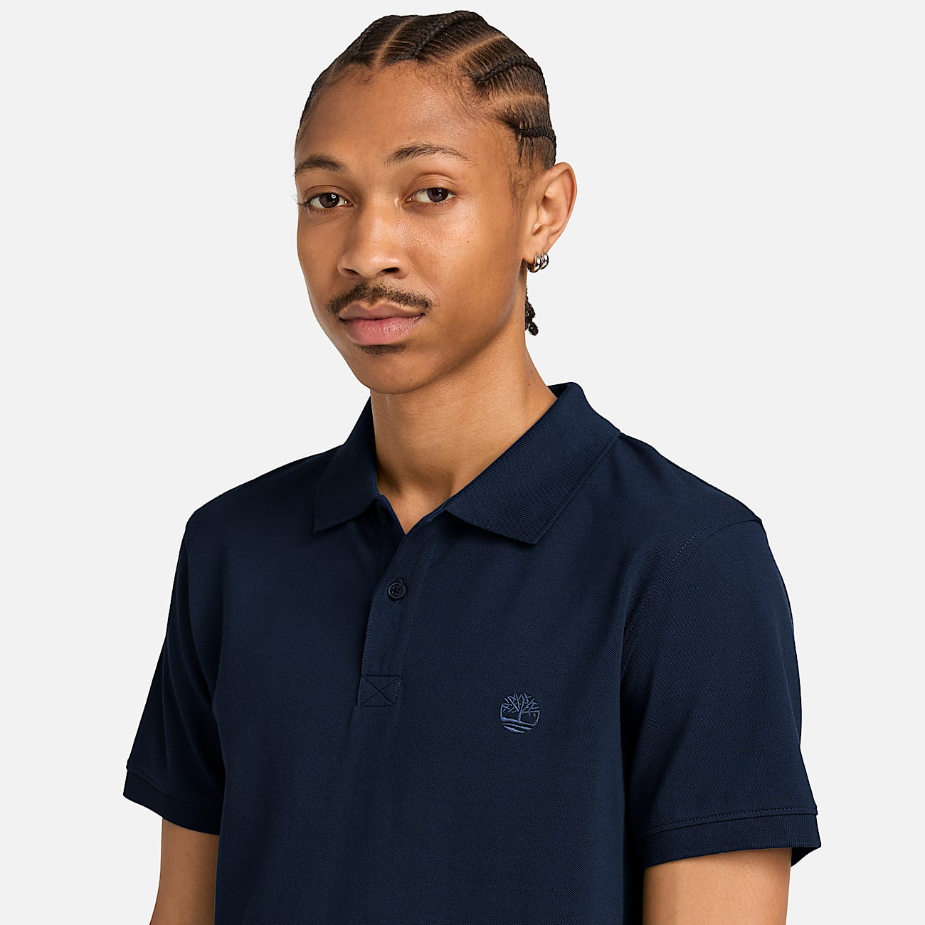 Polo elástico de manga corta Millers River para hombre en azul oscuro - 4