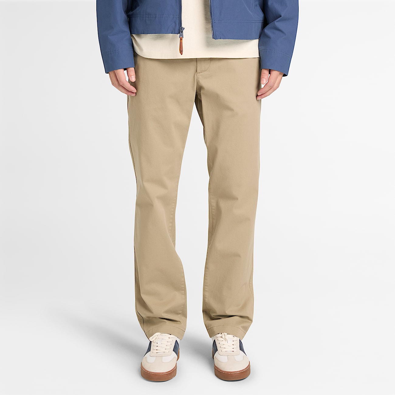 Topsfield Straight Twill Chino Trouser for Men in Grey TBL Grey ALT1